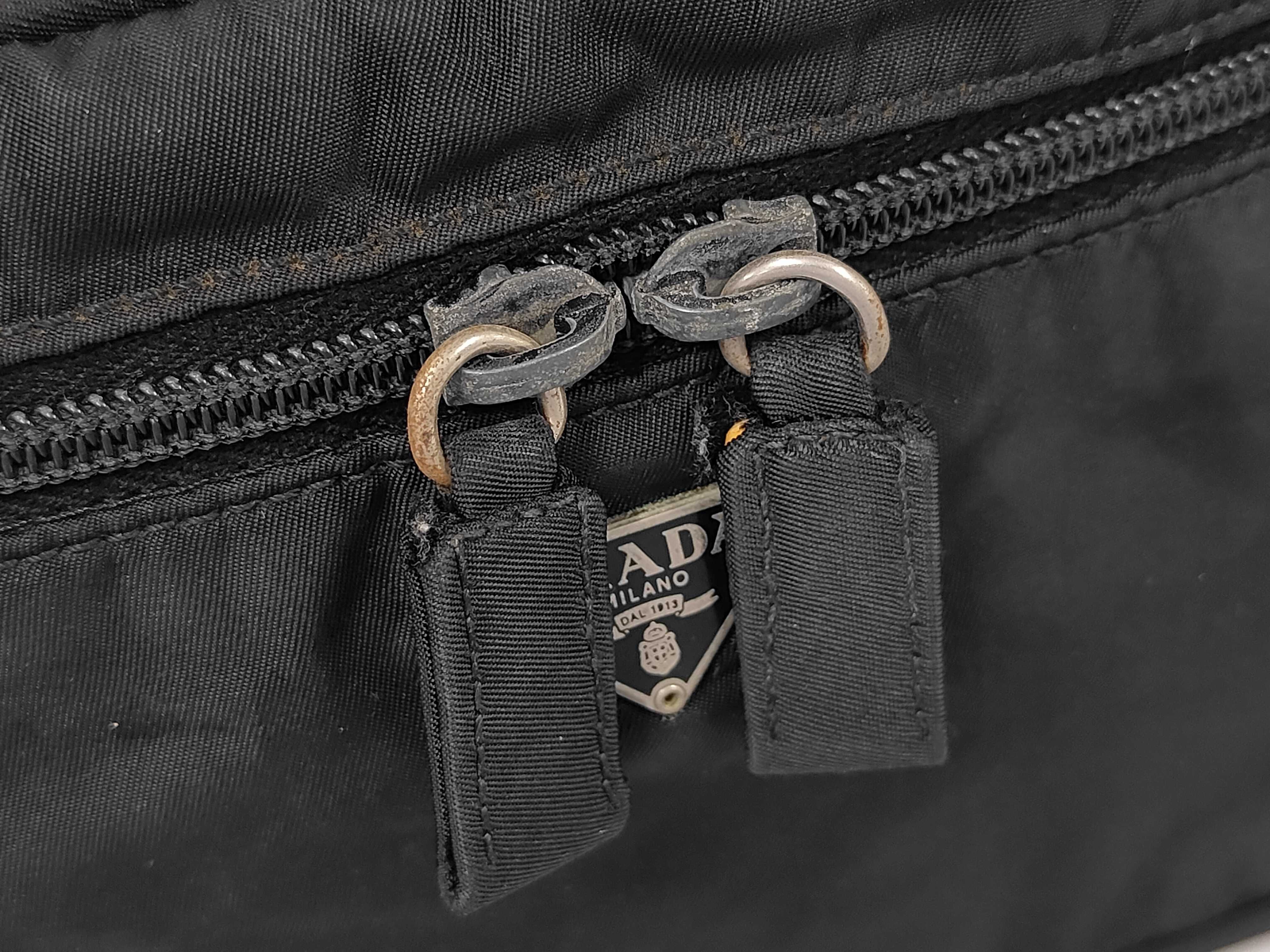 Nylon Triangle Logo Vanity Pouch Vanity Bag — view 8