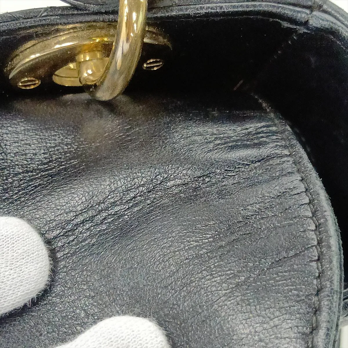 My Lady Dior Heart Cannage Leather 2-Way Handbag, Black, with Charm — view 15
