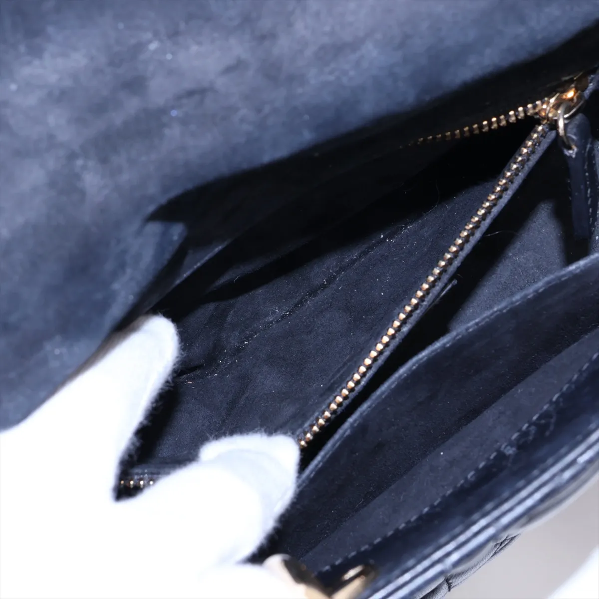 My Lady Dior Heart Cannage Leather 2-Way Handbag, Black, with Charm — view 10