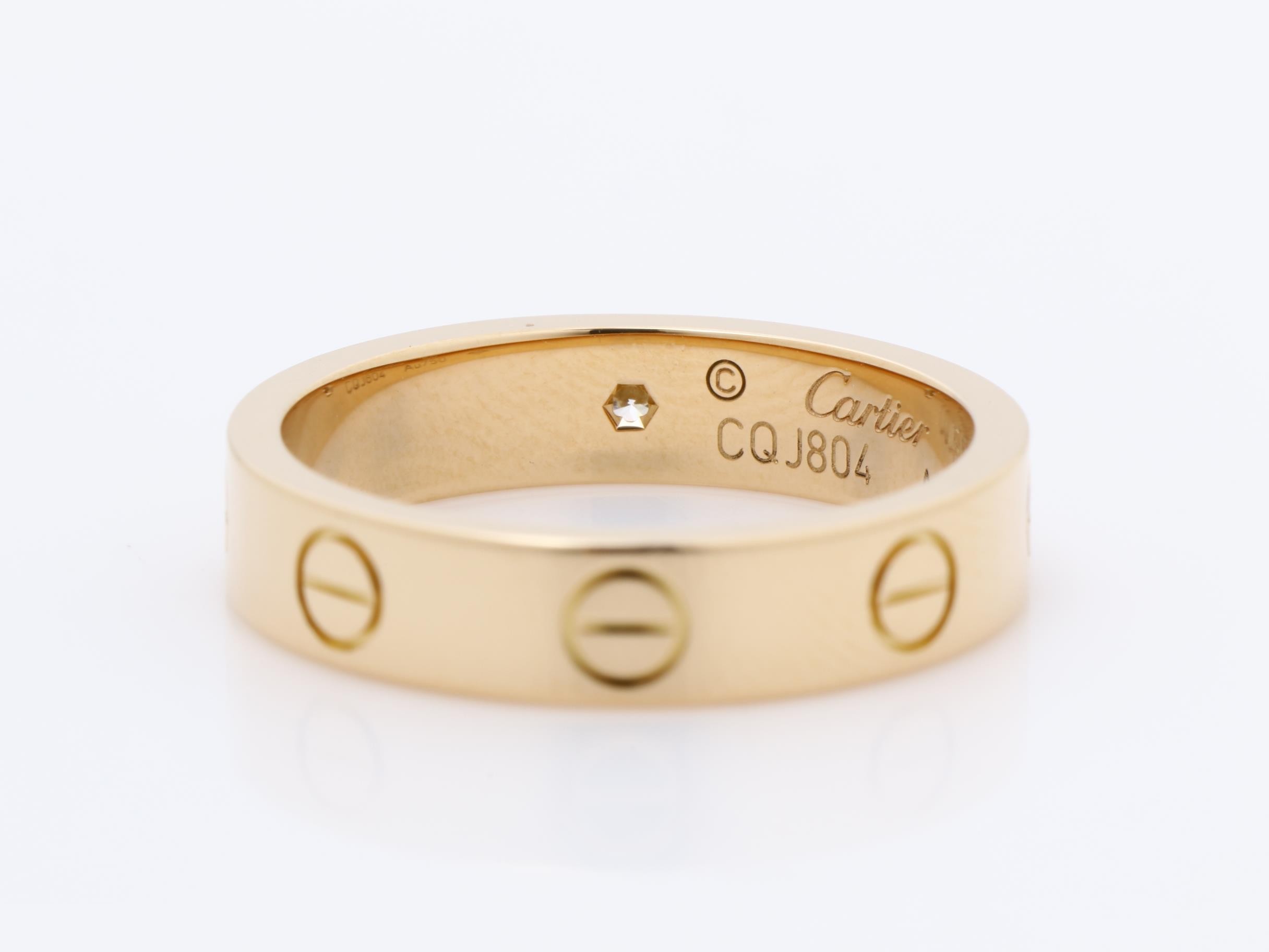 Au750PG Mini Love Diamond Ring, Size 50, 4.3g, Width approx. 3.8mm — view 4
