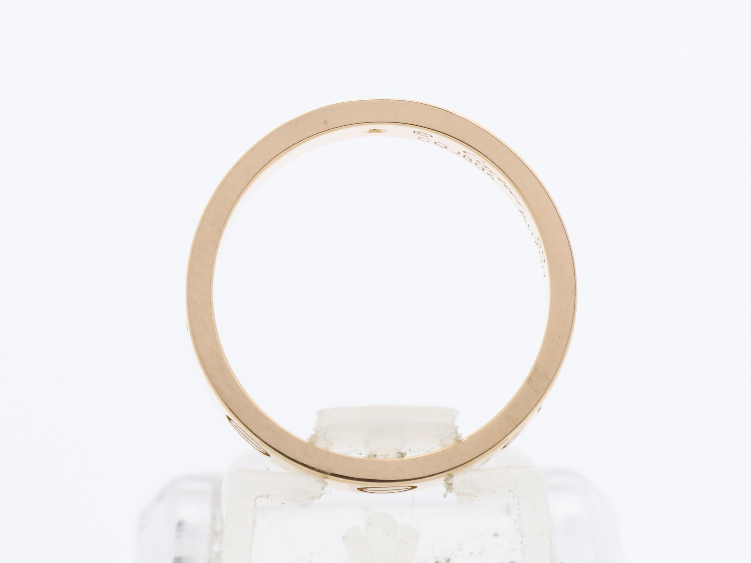 Au750PG Mini Love Diamond Ring, Size 50, 4.3g, Width approx. 3.8mm — view 5