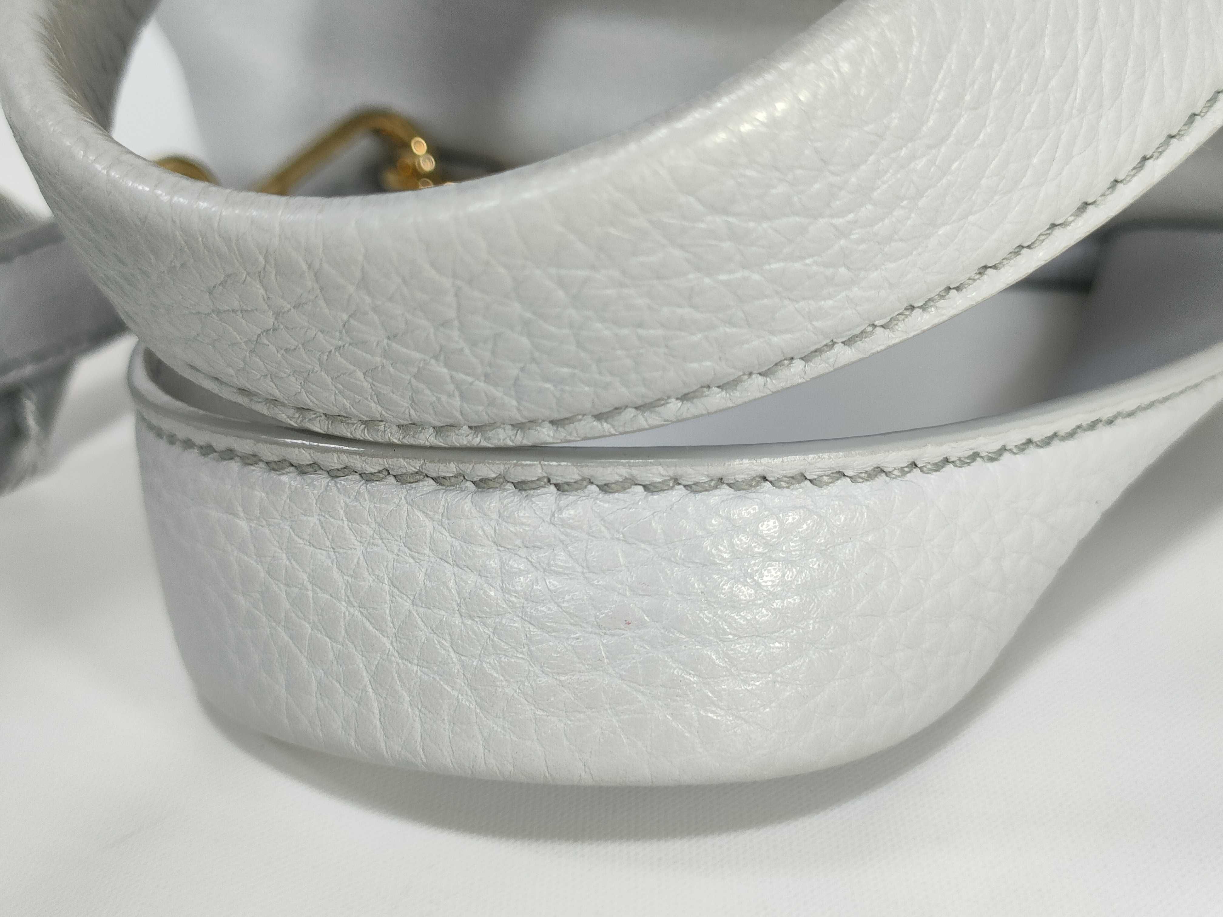 Punching Leather 2WAY Handbag Blue Gray Handbag — view 4