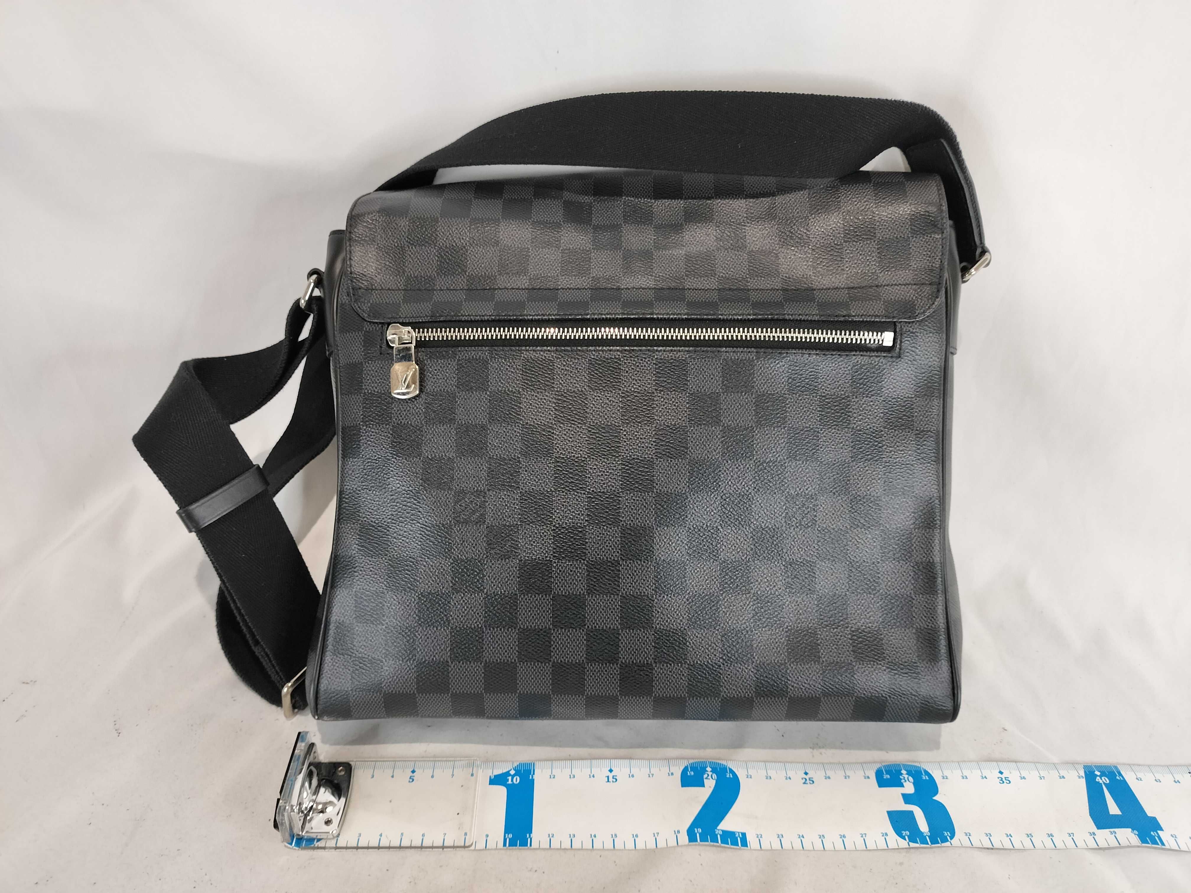 Damier District NM PM Damier Graphite Black Shoulder Bag — view 3