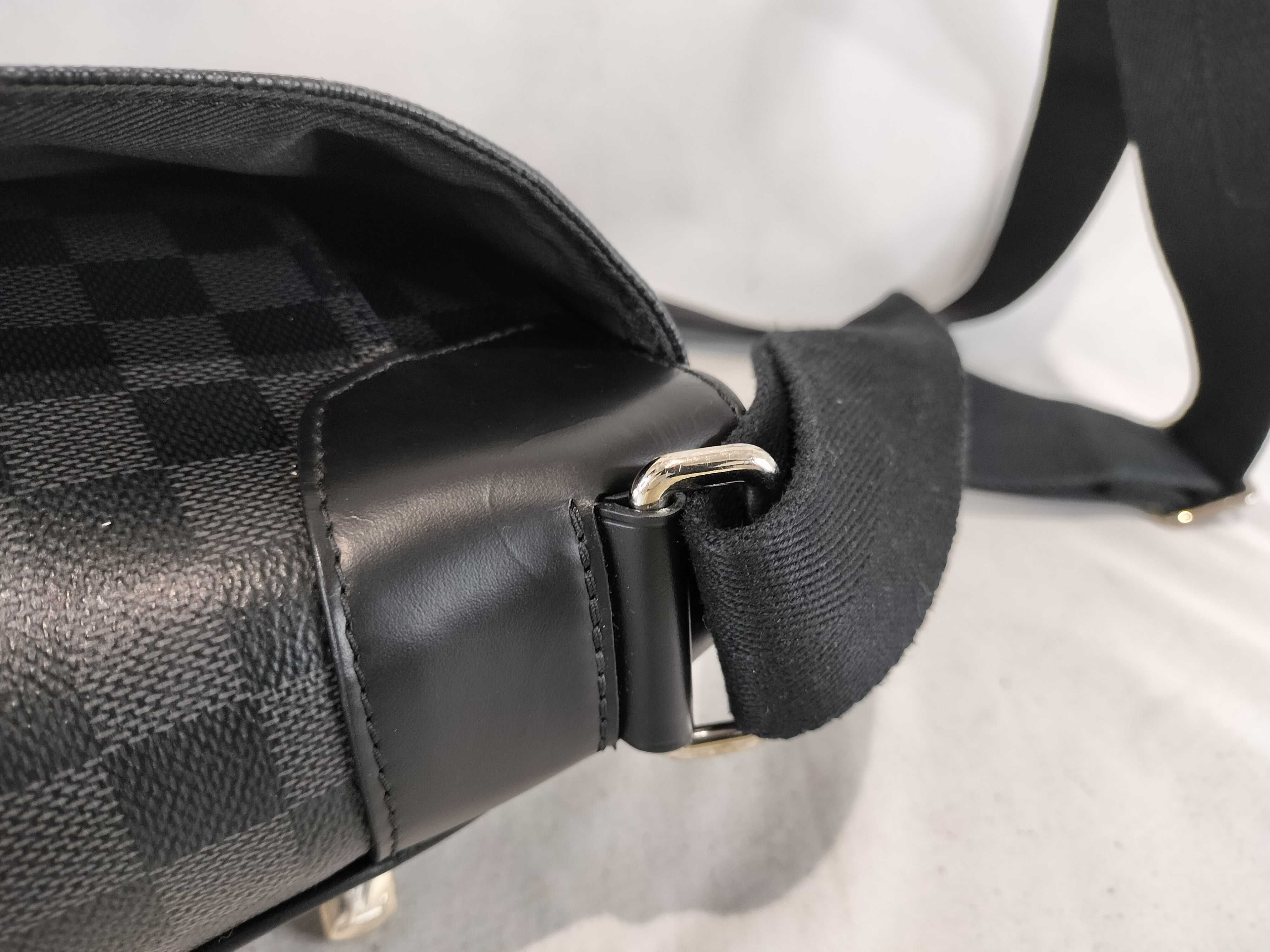 Damier District NM PM Damier Graphite Black Shoulder Bag — view 6