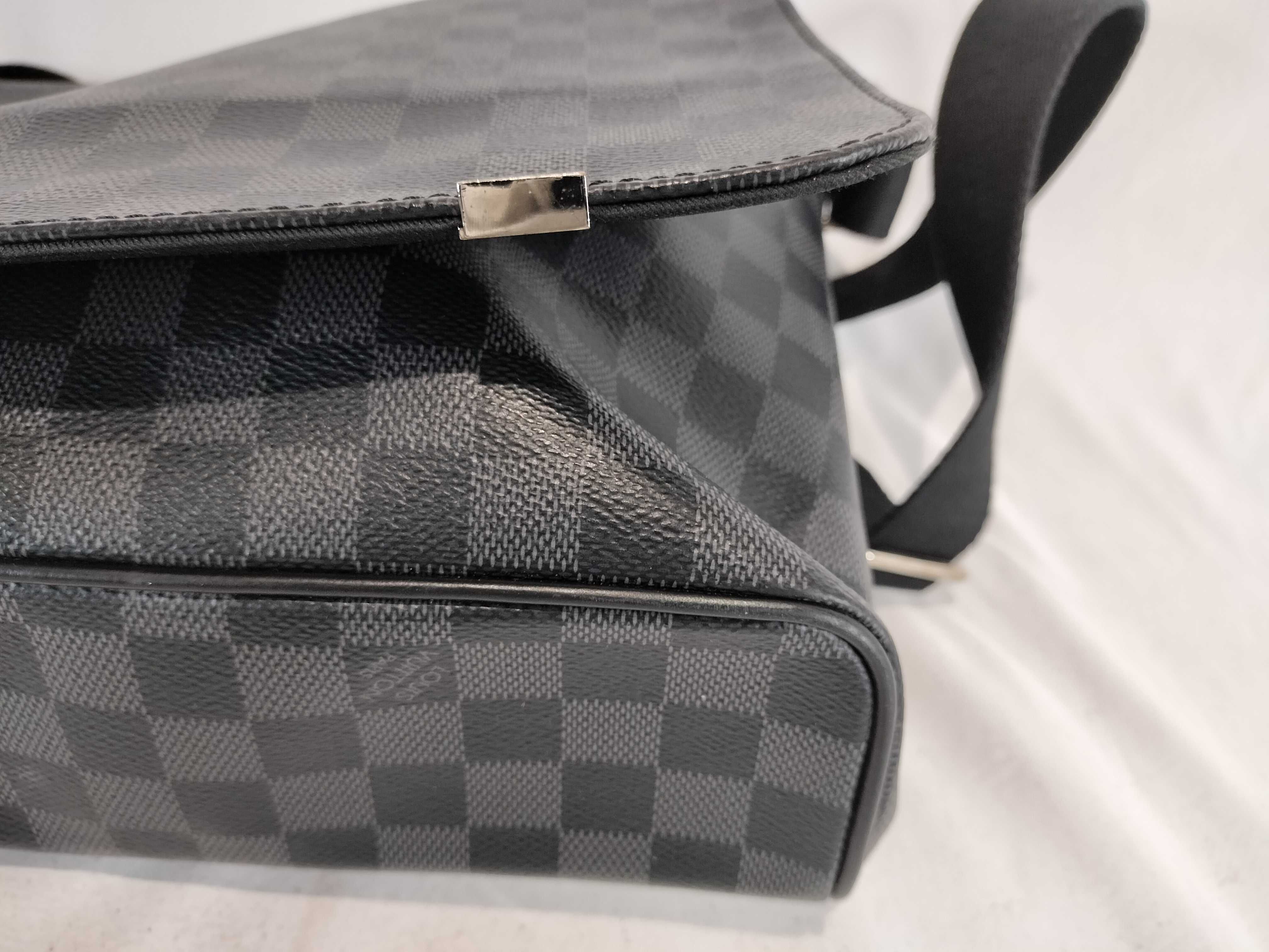 Damier District NM PM Damier Graphite Black Shoulder Bag — view 7
