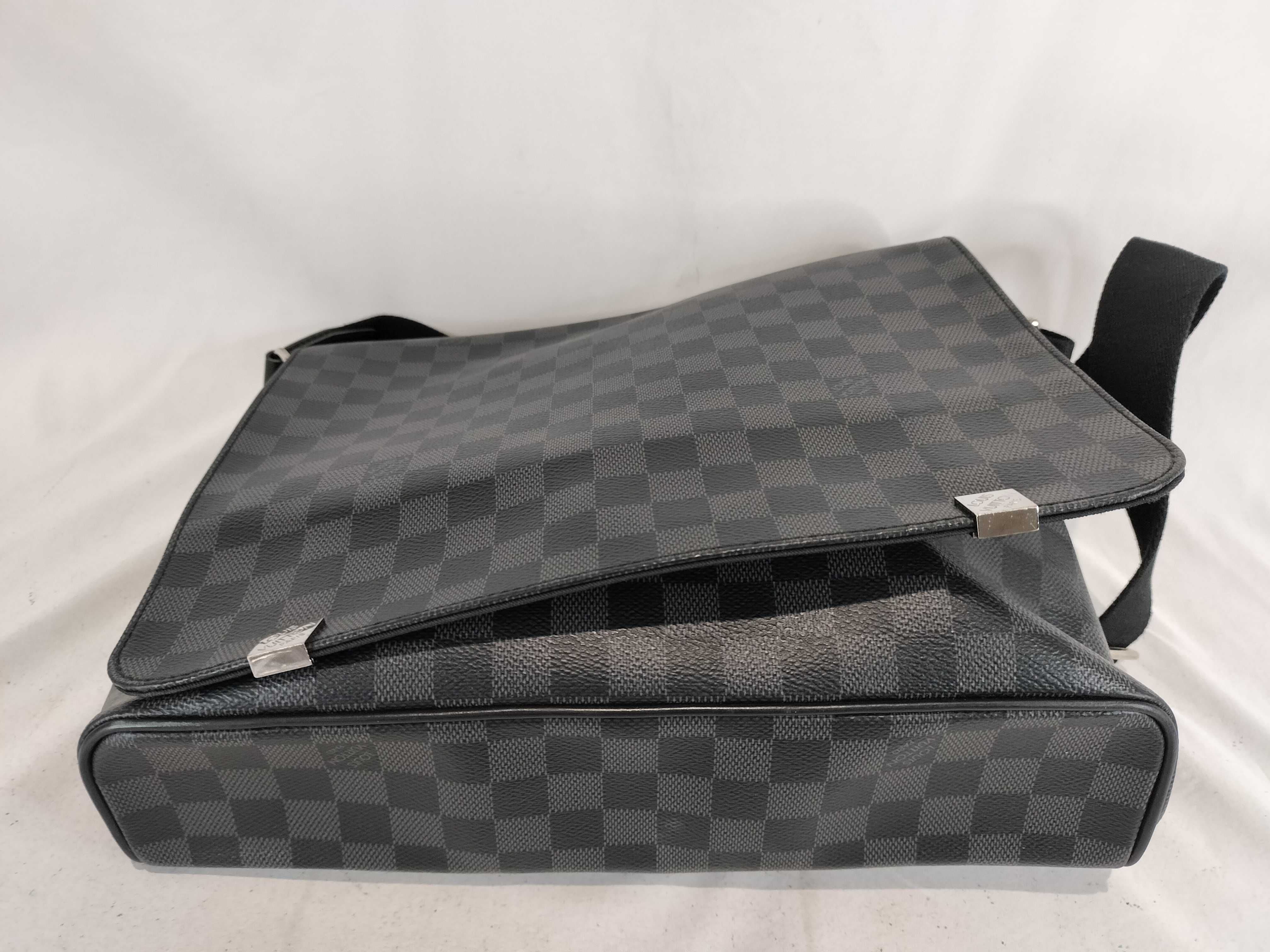 Damier District NM PM Damier Graphite Black Shoulder Bag — view 8