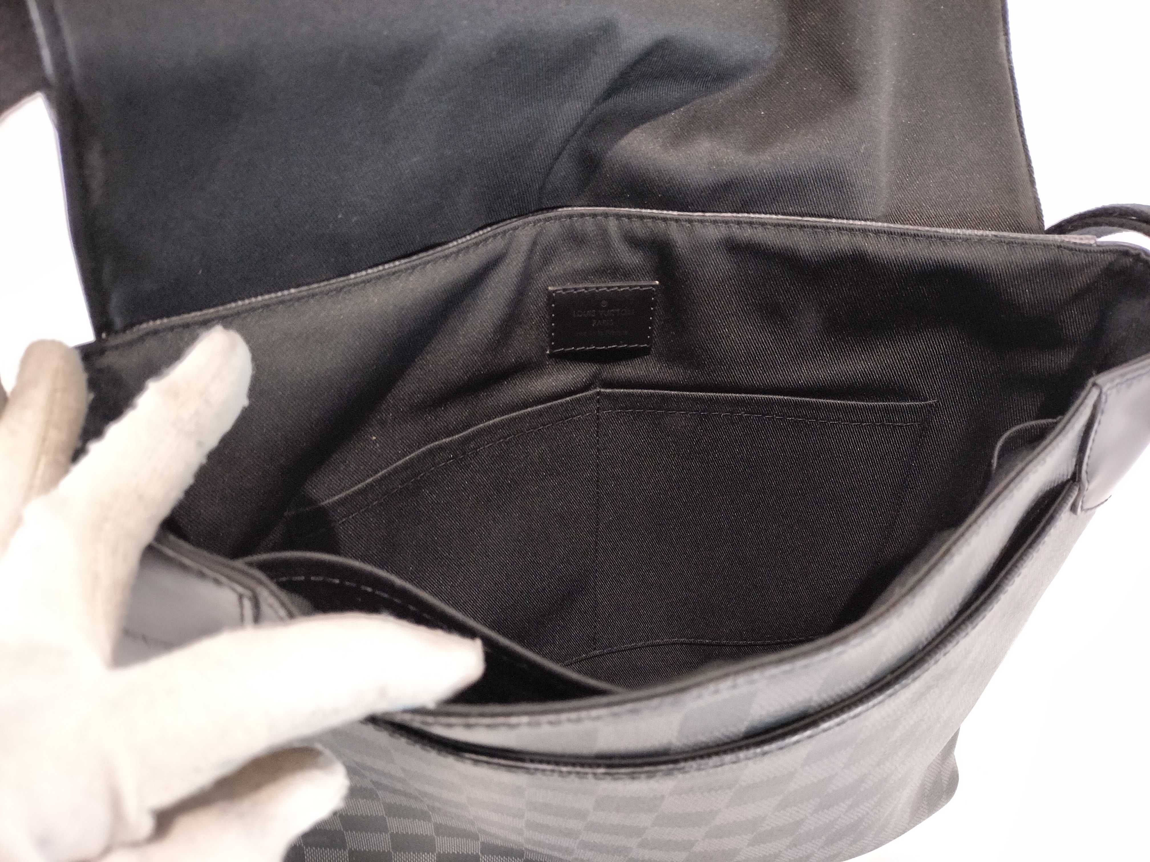 Damier District NM PM Damier Graphite Black Shoulder Bag — view 10