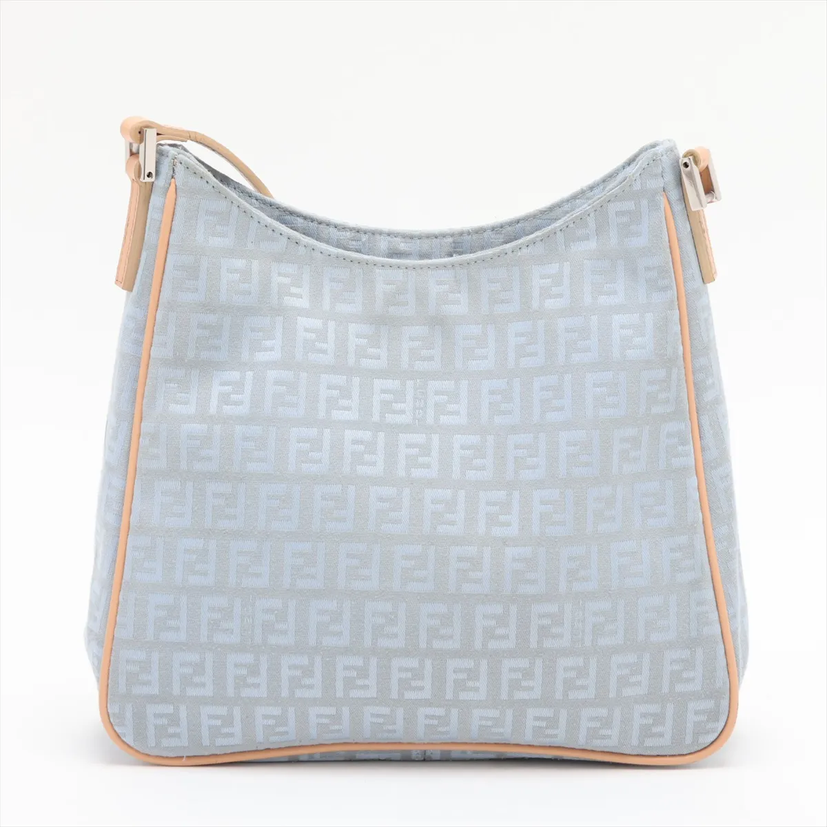 Zucchino 8BR068 Canvas x Leather Shoulder Bag, Blue — view 2