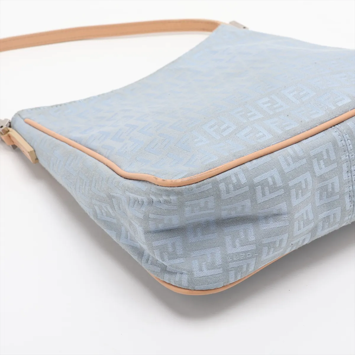 Zucchino 8BR068 Canvas x Leather Shoulder Bag, Blue — view 4