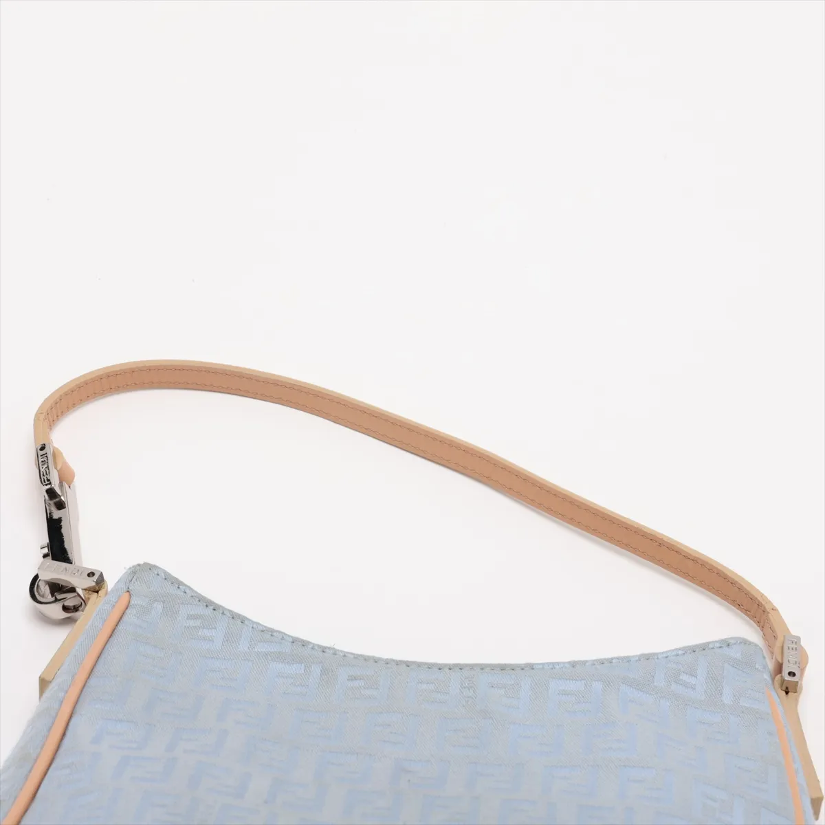 Zucchino 8BR068 Canvas x Leather Shoulder Bag, Blue — view 6
