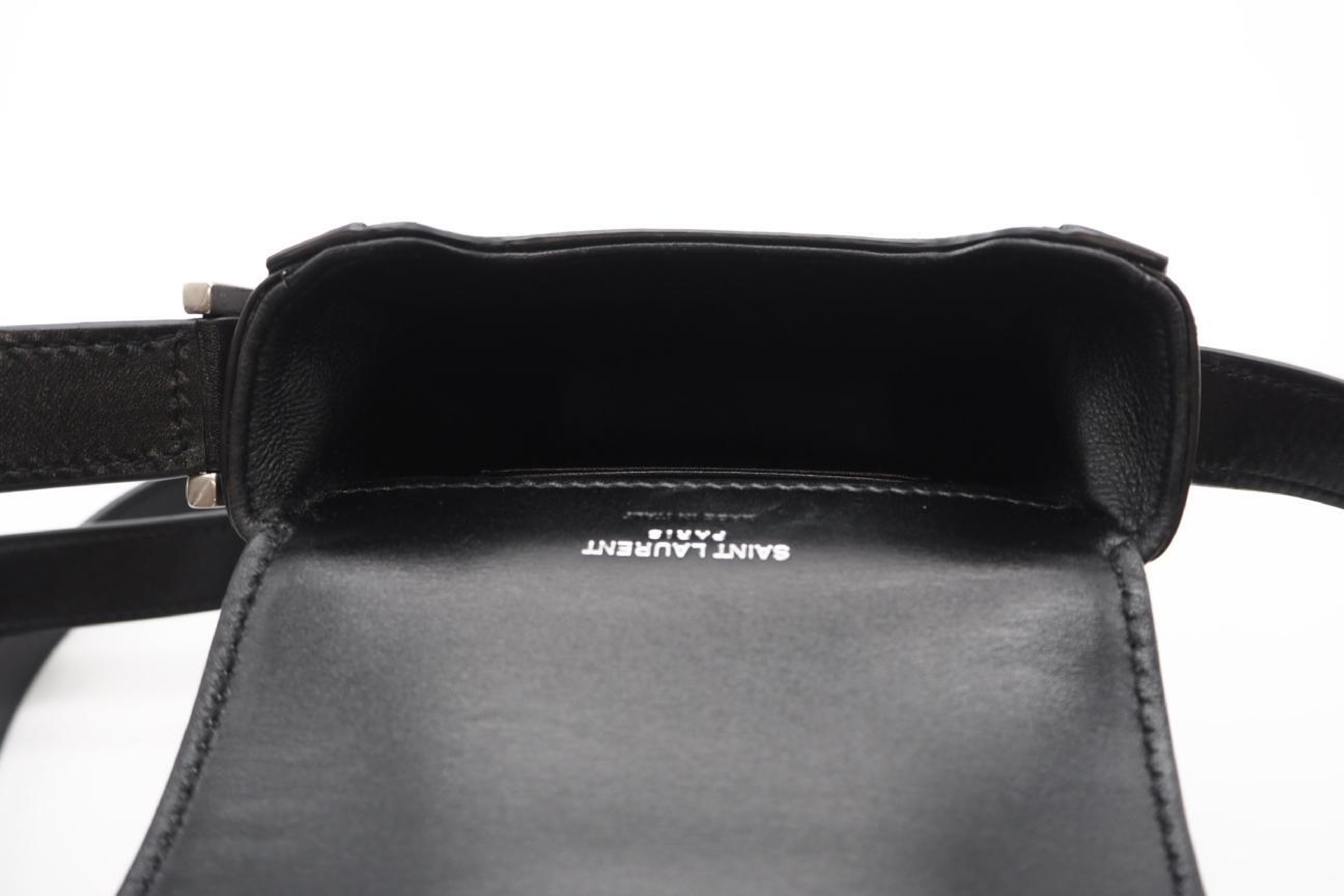 753963 YSL Logo Solferino Mini Black Shoulder Bag — view 8
