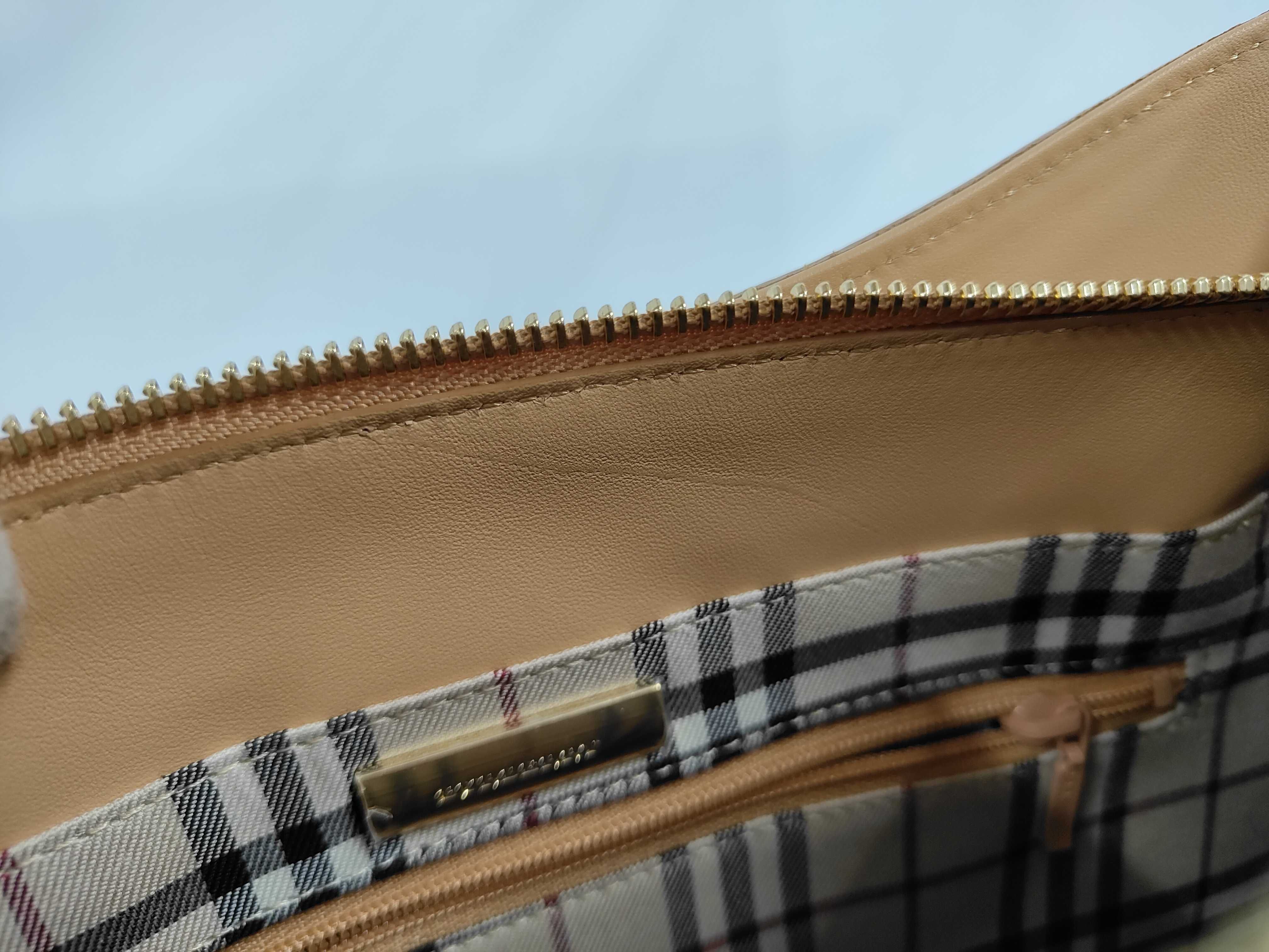 Leather One-Shoulder Bag, Beige Shoulder Bag — view 9