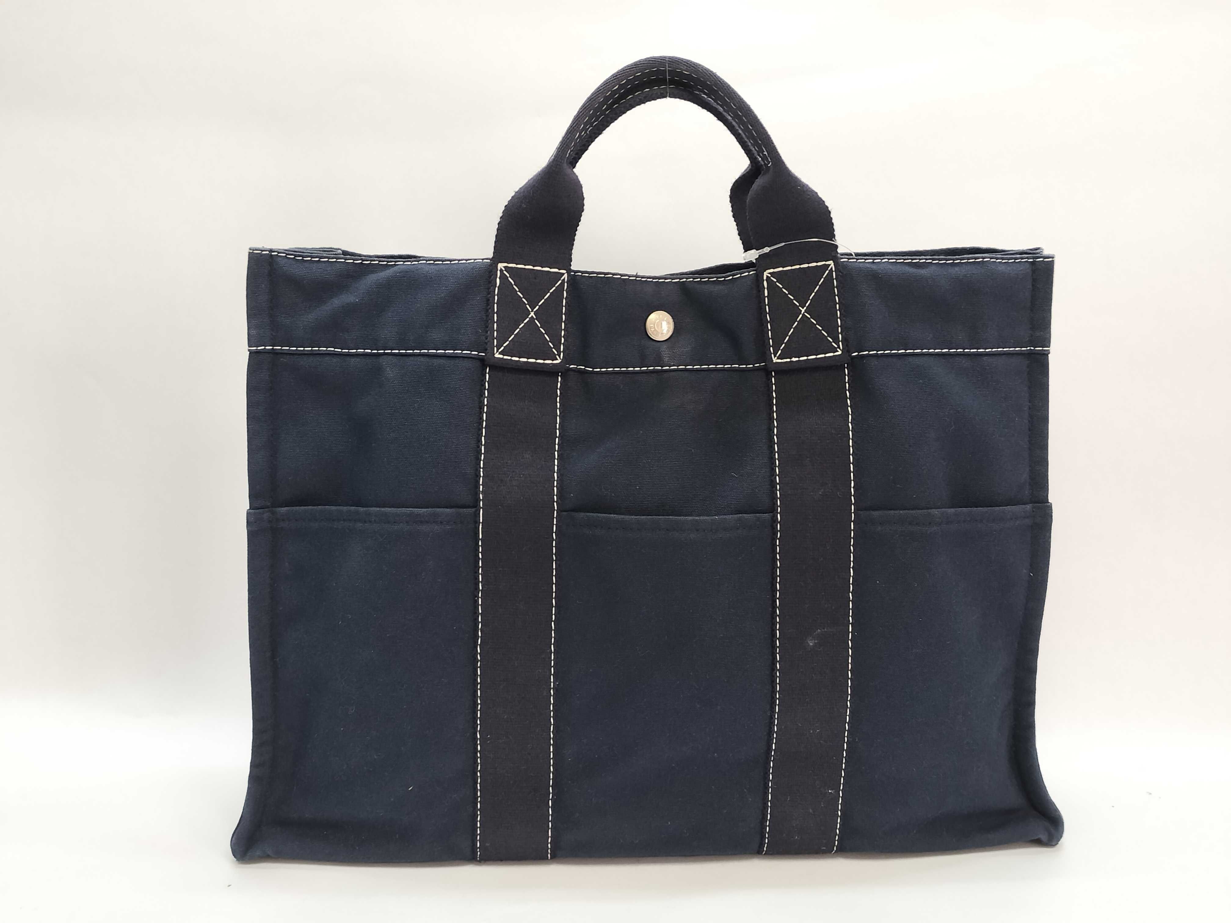Deauville MM Navy Tote Bag