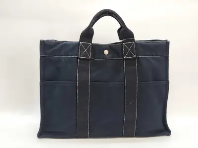 Deauville MM Navy Tote Bag