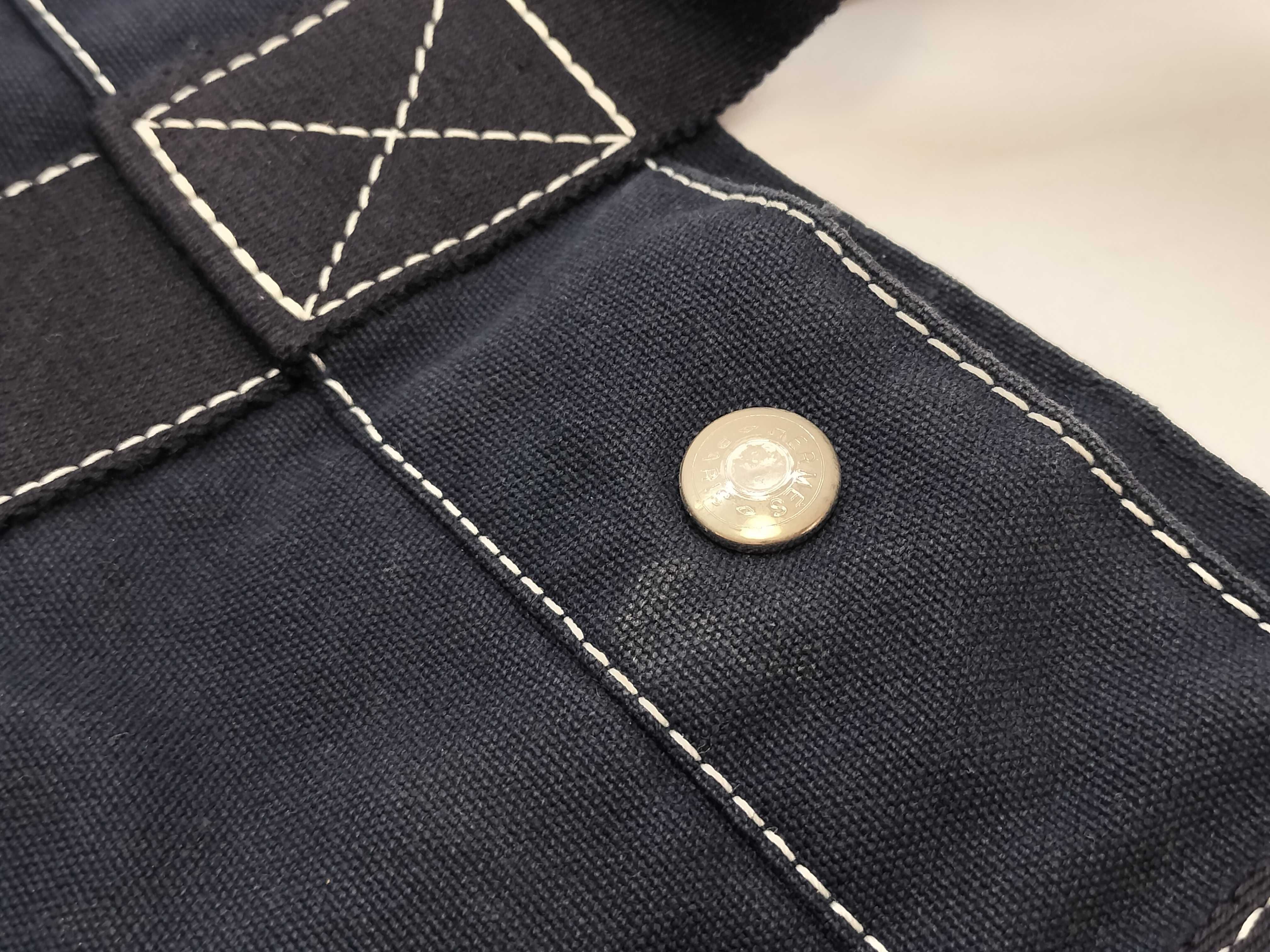Deauville MM Navy Tote Bag — view 11
