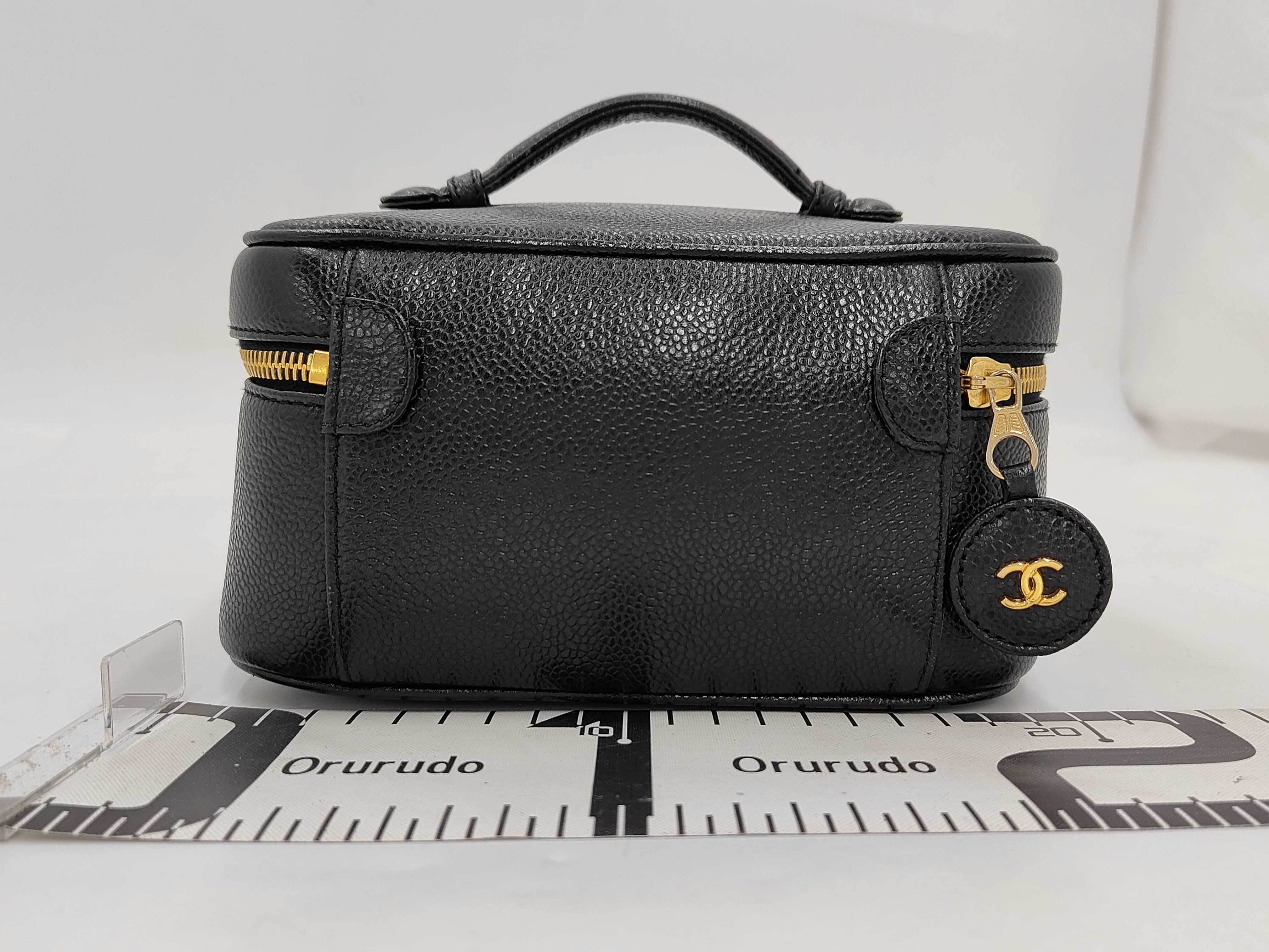 Vanity Caviar Skin Black Gold Hardware 3129942 Vanity Bag — view 2