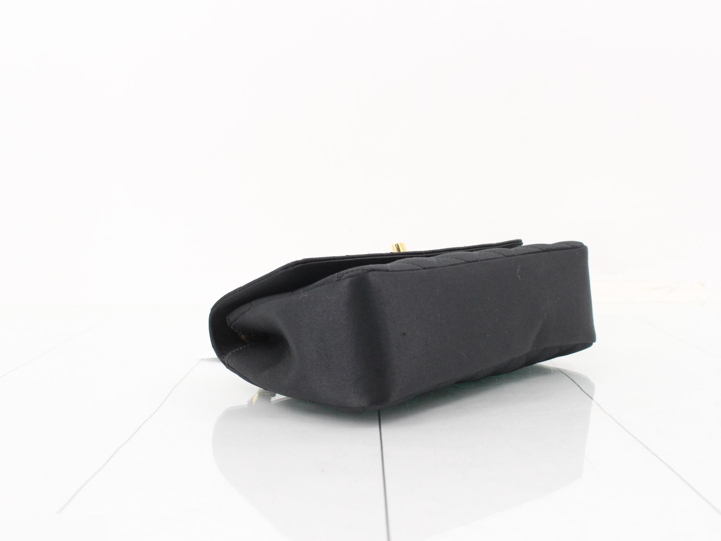 Mini Matelassé (Bag) - Shoulder Bag, Turnlock Closure, Satin, Black — view 5