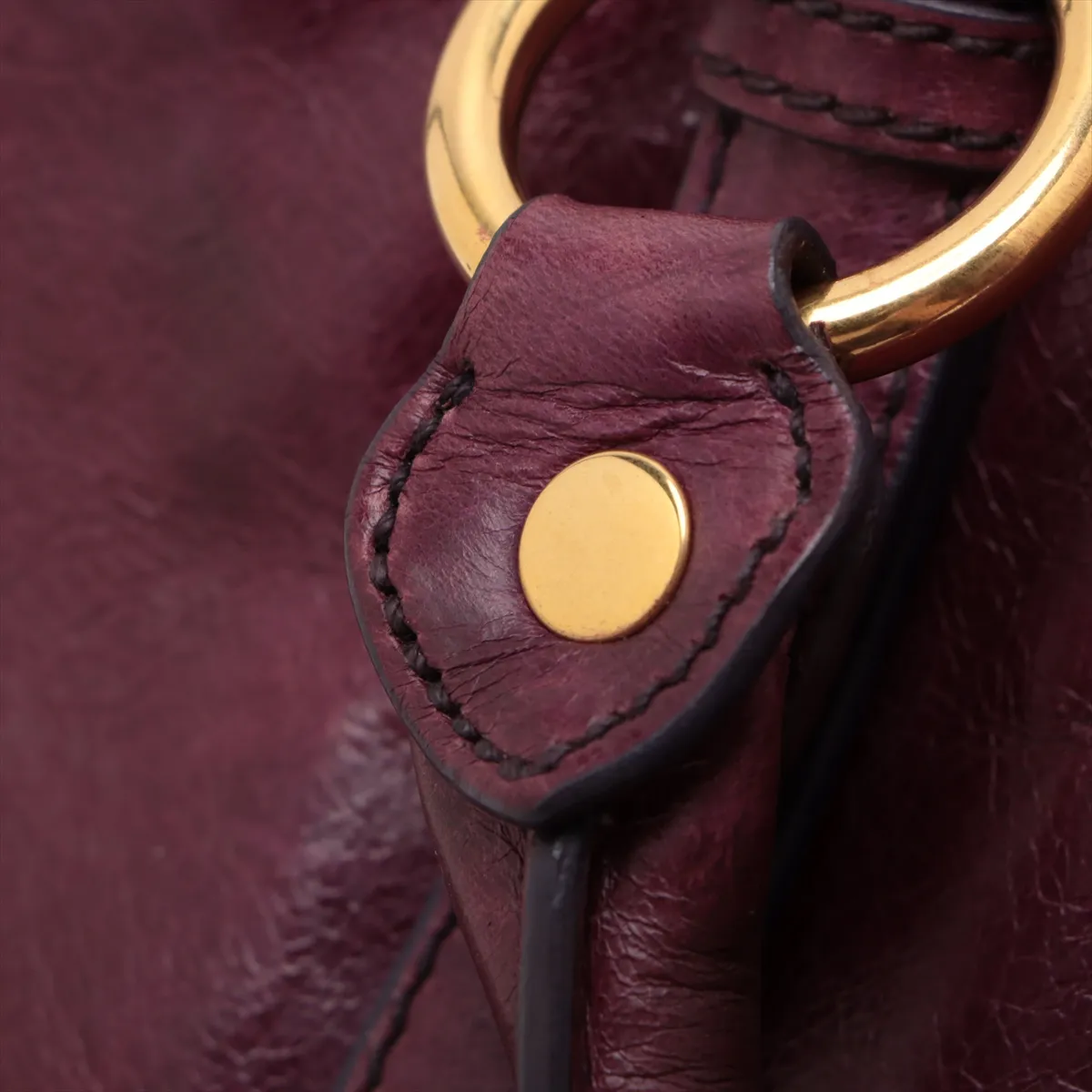 Leather 2WAY Handbag Purple — view 10