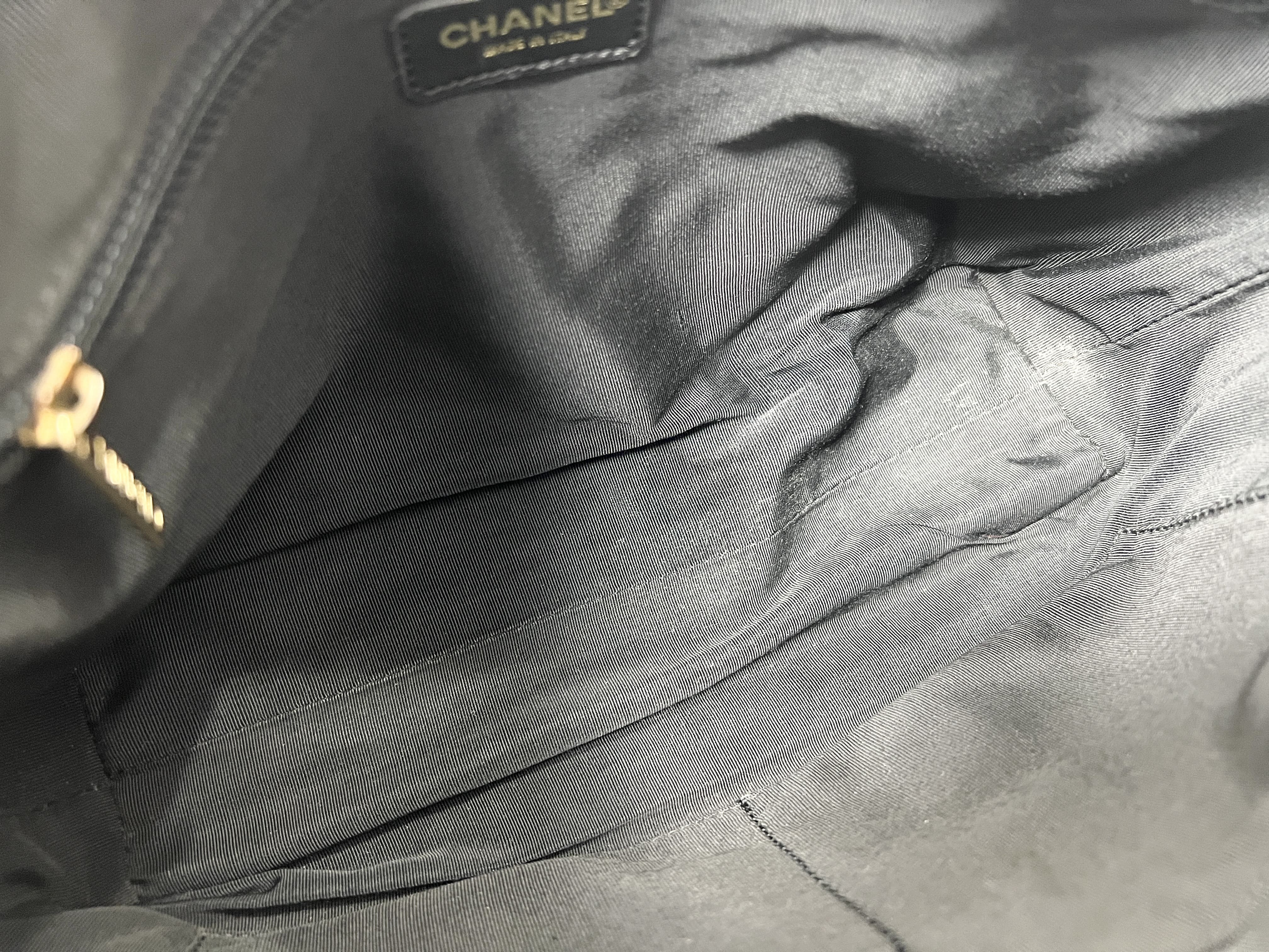 Chocolate Bar Coco Mark Logo Lambskin Leather Shoulder Bag (Serial Number 6) — view 6