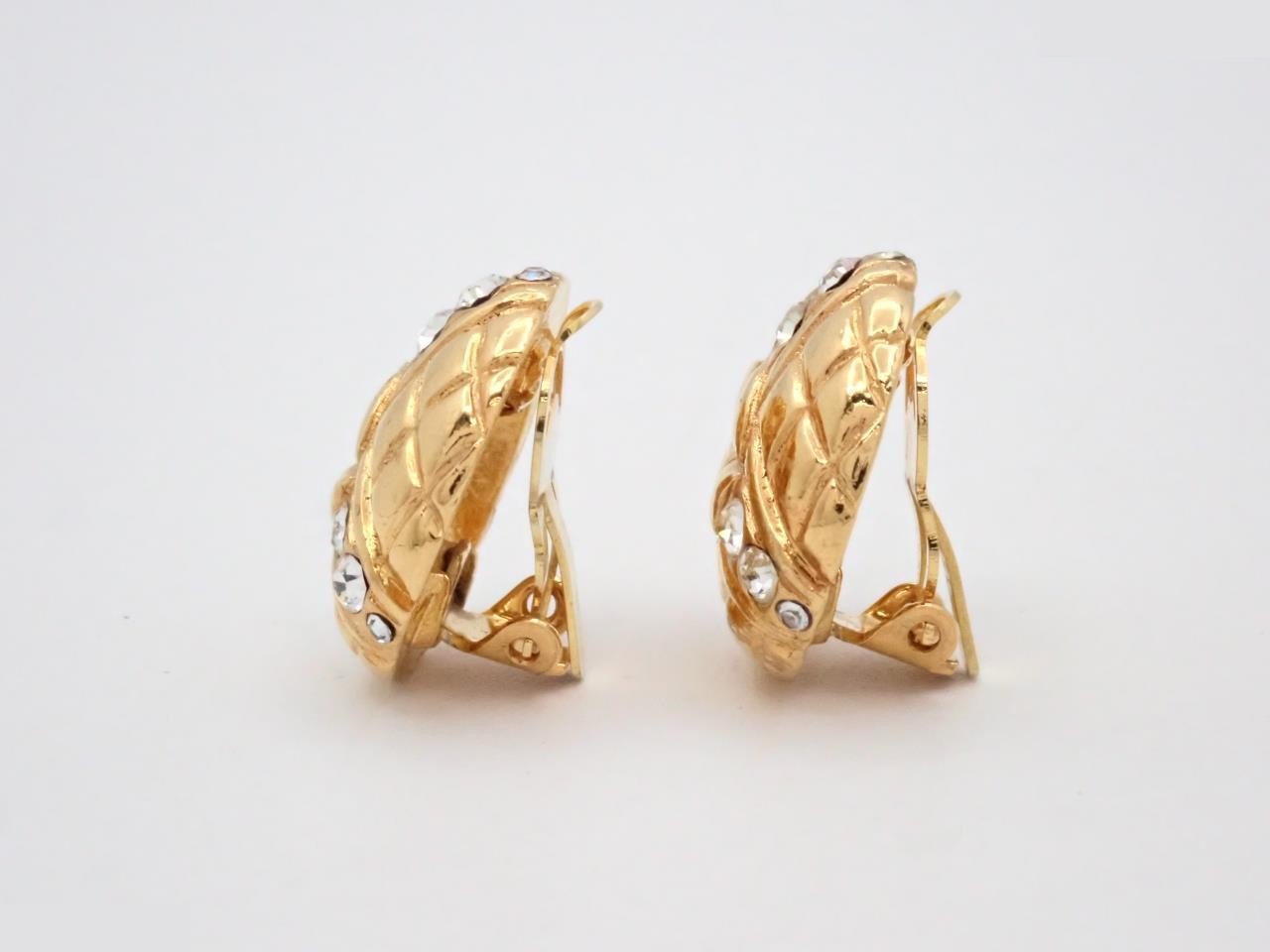 Mat Rhinestone Earrings — view 3
