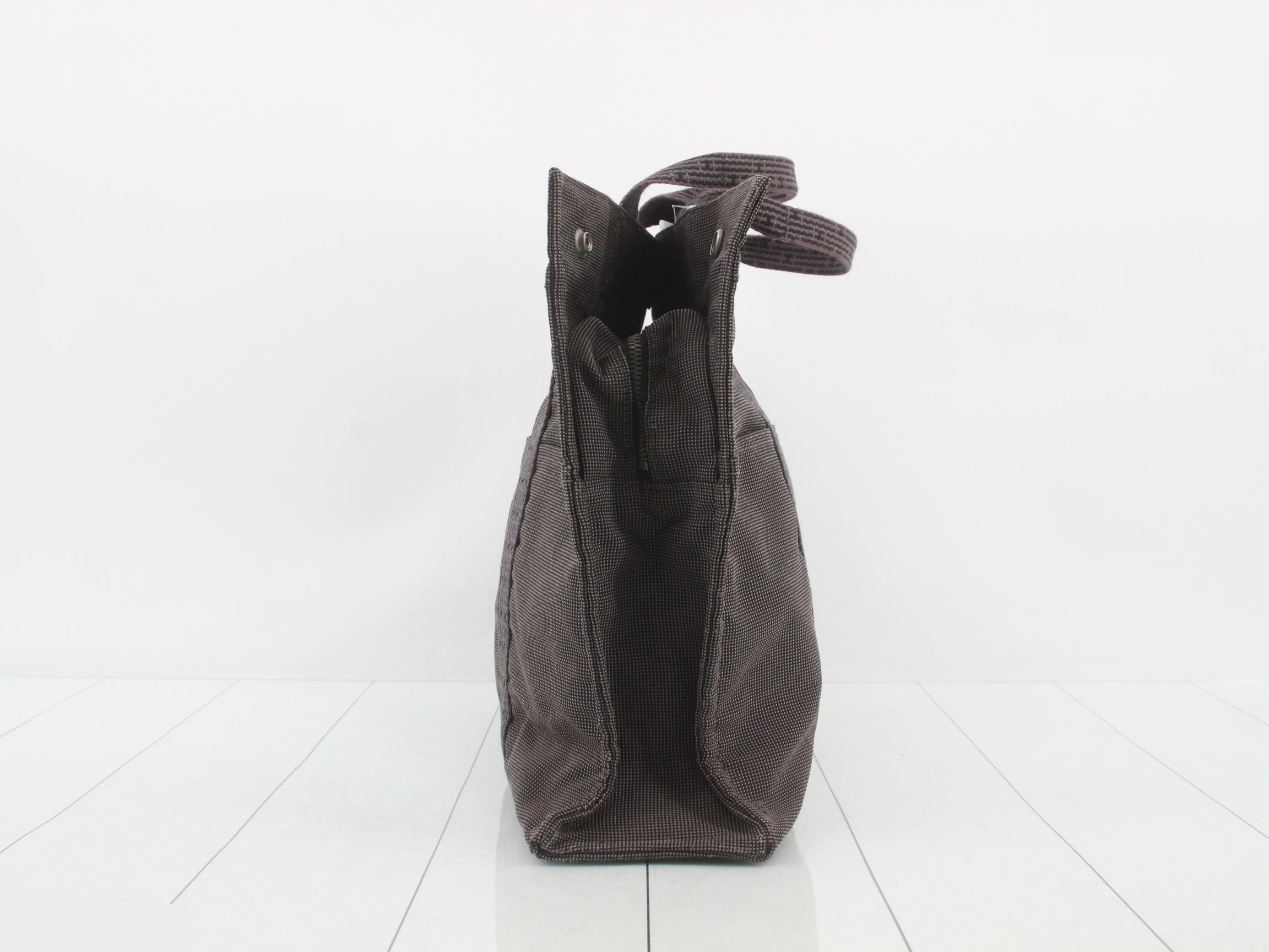 Aleline Tote MM, Gray Canvas, Silver — view 3