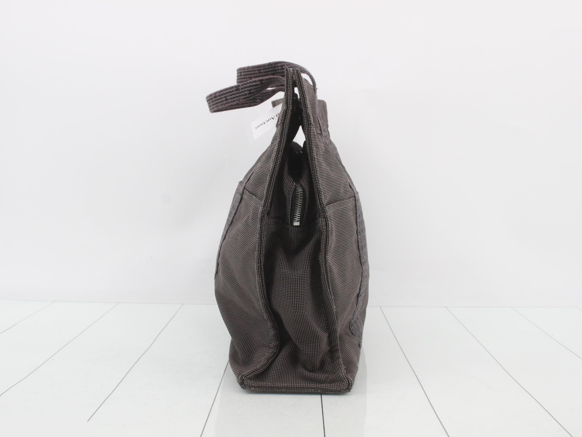 Aleline Tote MM, Gray Canvas, Silver — view 4