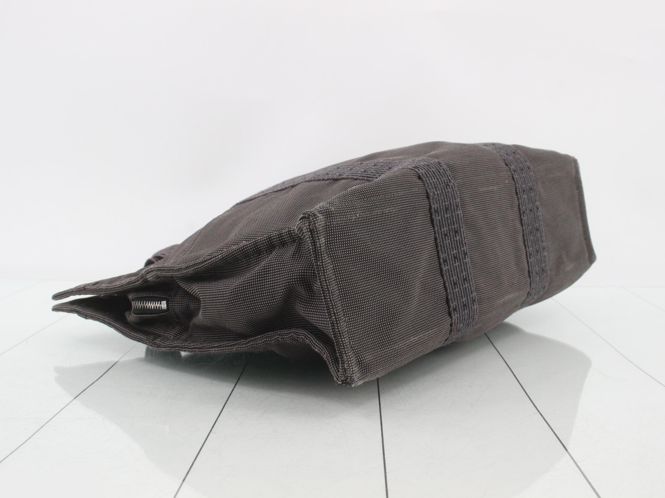 Aleline Tote MM, Gray Canvas, Silver — view 5