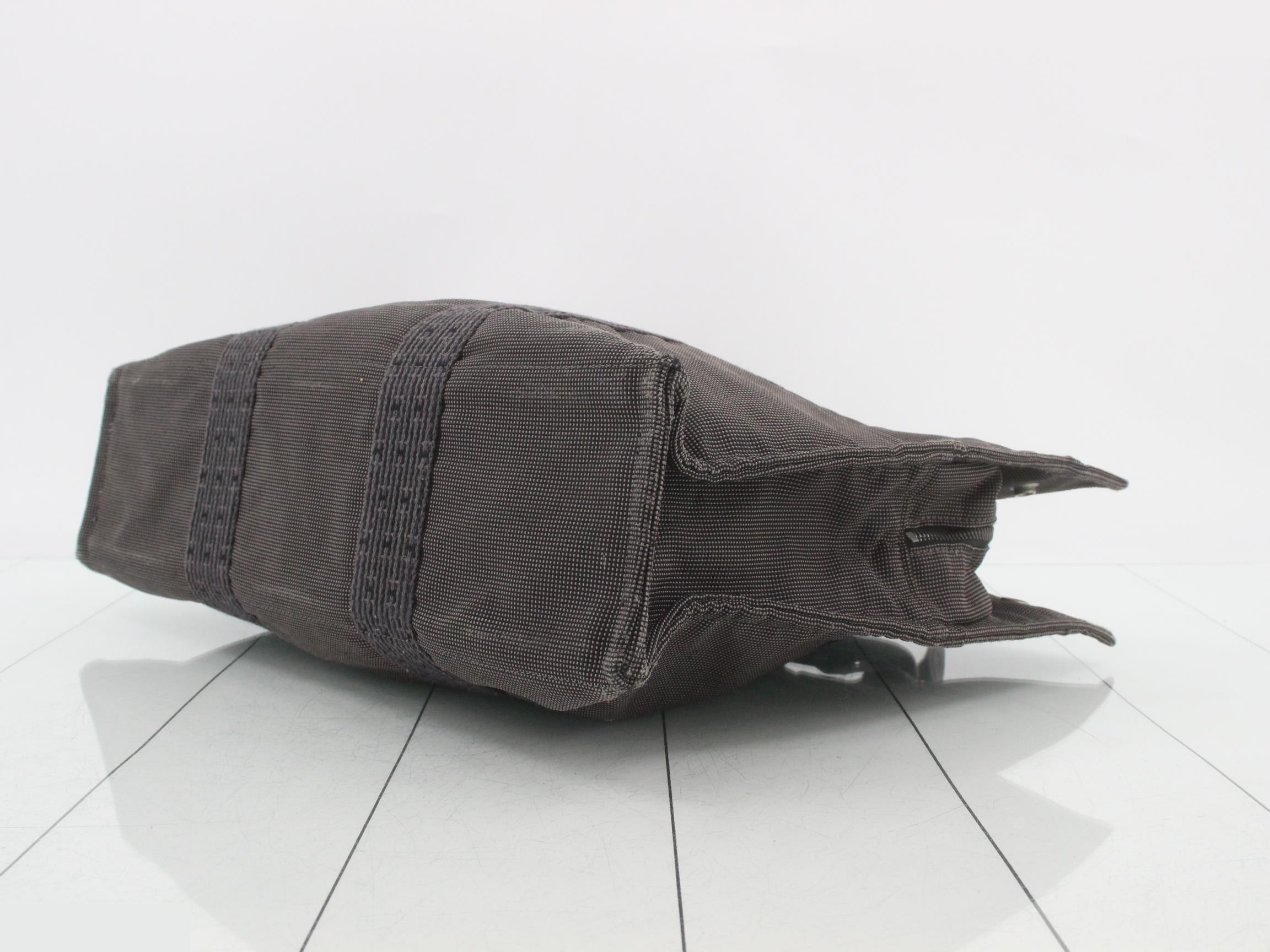 Aleline Tote MM, Gray Canvas, Silver — view 6