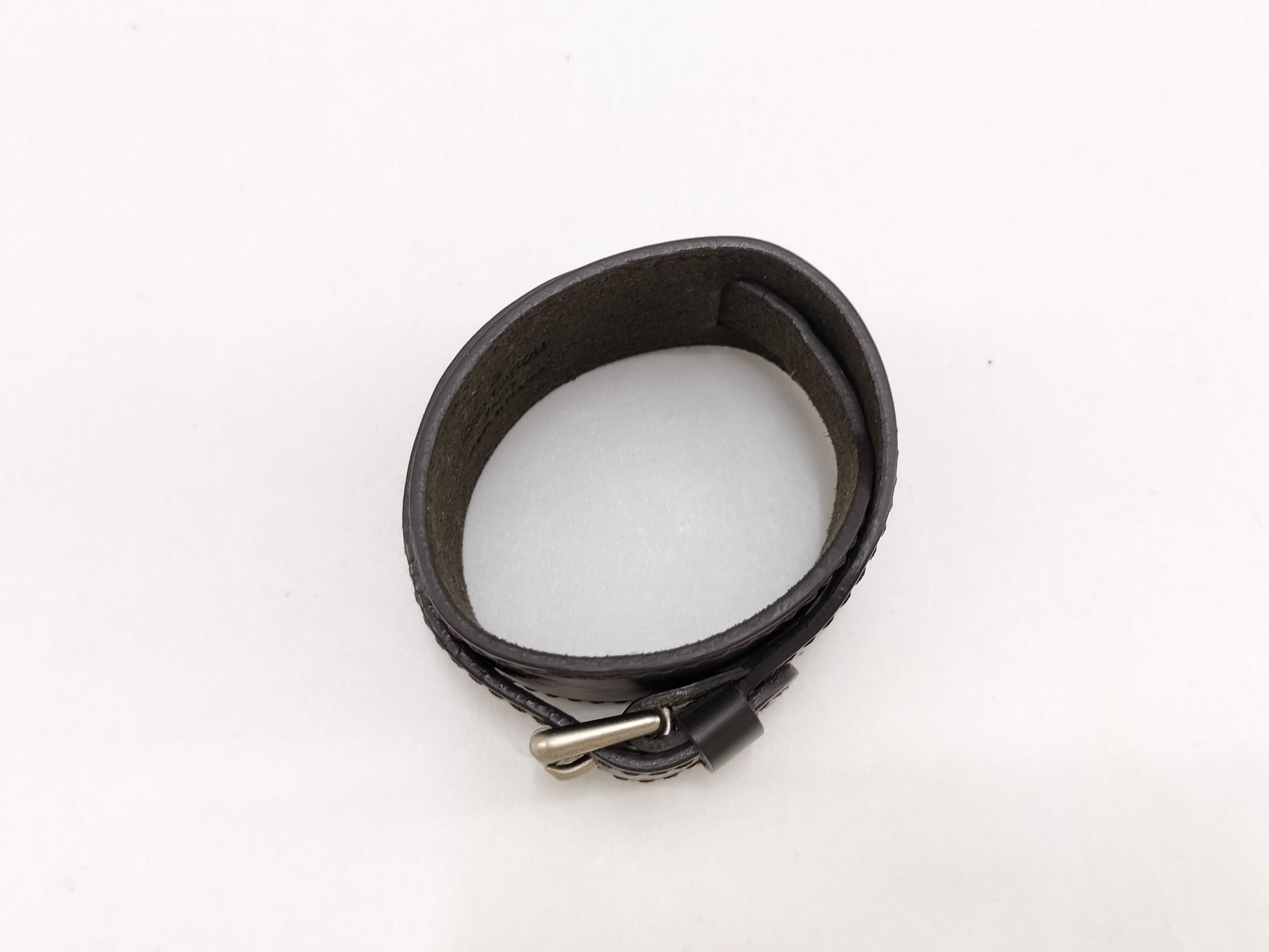 Leather Bracelet Bangle Glacé Brasslet Force Bracelet Bangle — view 2