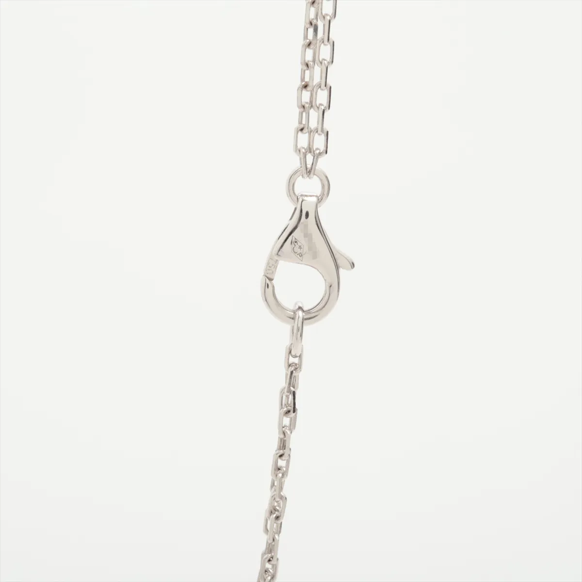 Love Circle 2P Diamond Necklace 750 (WG) 6.6g THM505 (Dents, — view 3
