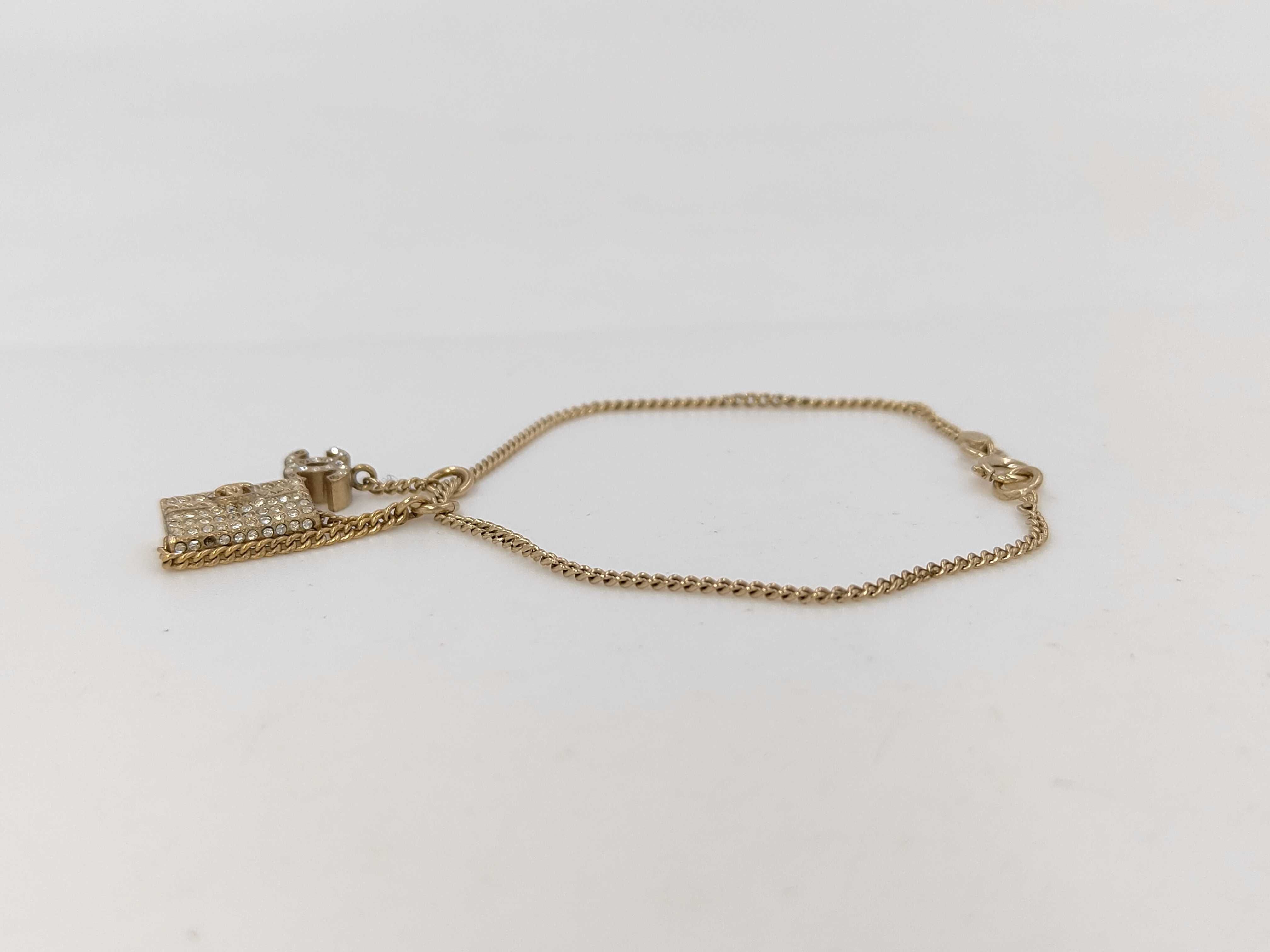 Bracelet 05A Coco Mark Bag Motif Rhinestone Bracelet/Bangle — view 2