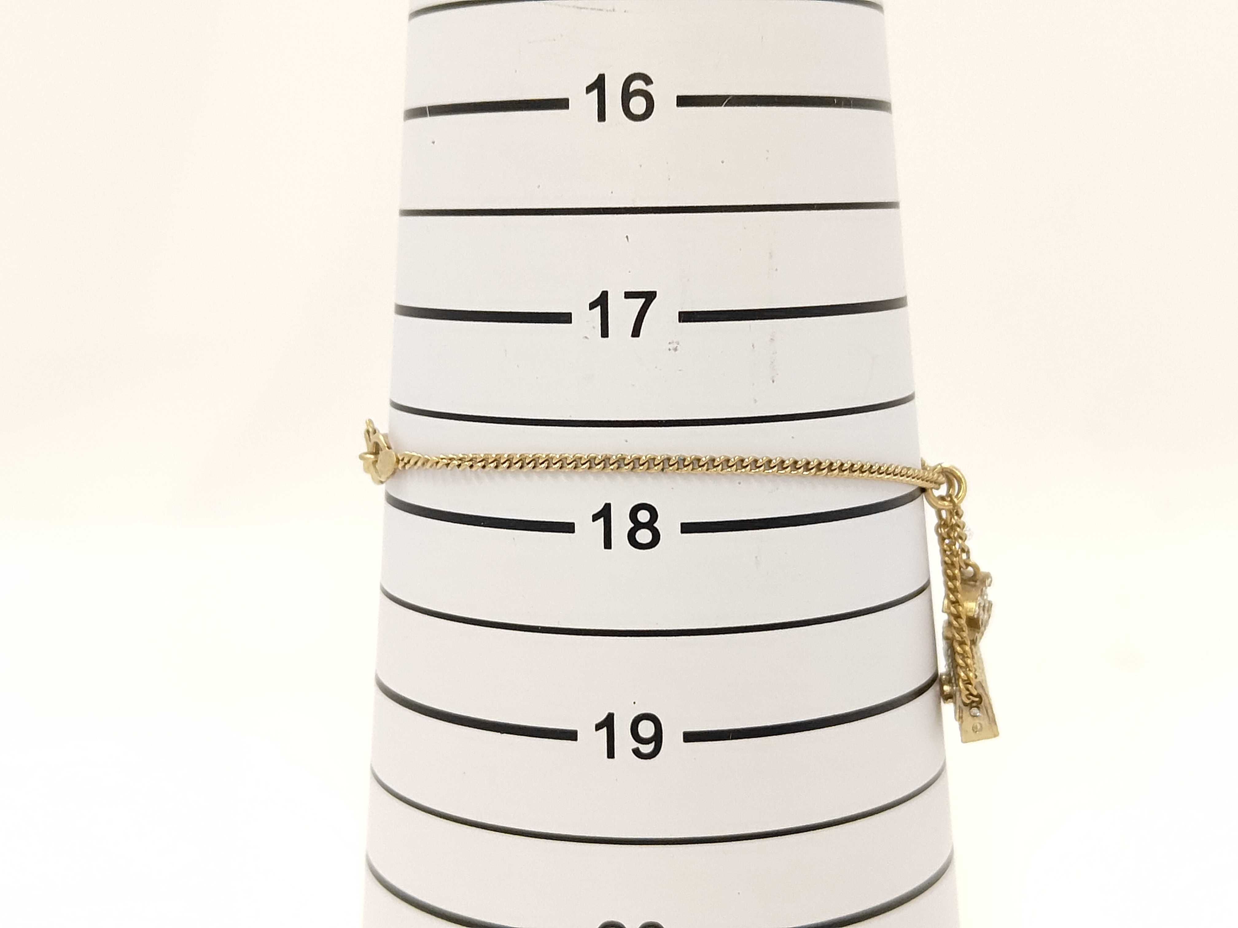 Bracelet 05A Coco Mark Bag Motif Rhinestone Bracelet/Bangle — view 3