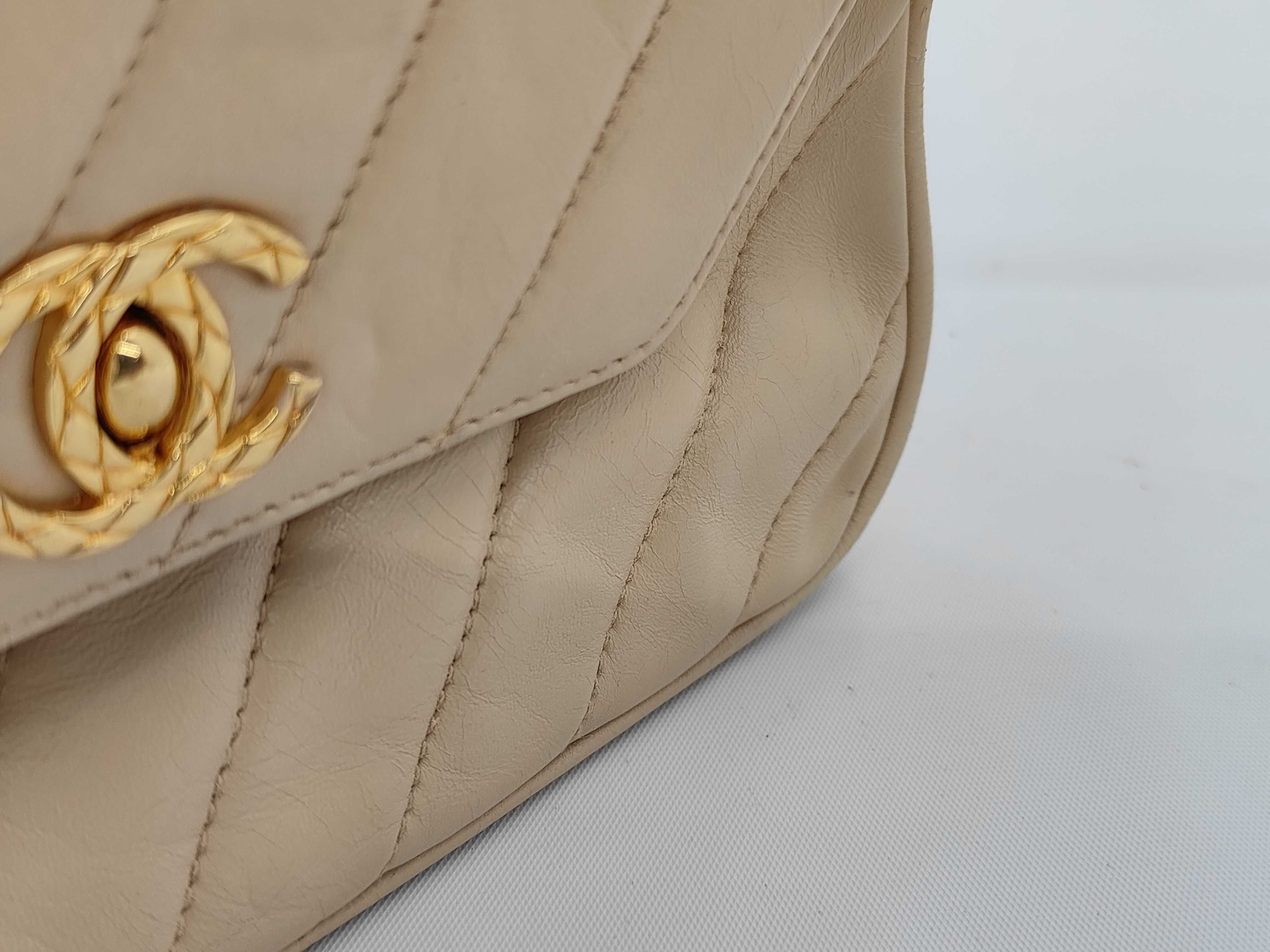 Bias Stitch Fringe Shoulder Bag, Beige, Gold Hardware, Series 2 — view 14