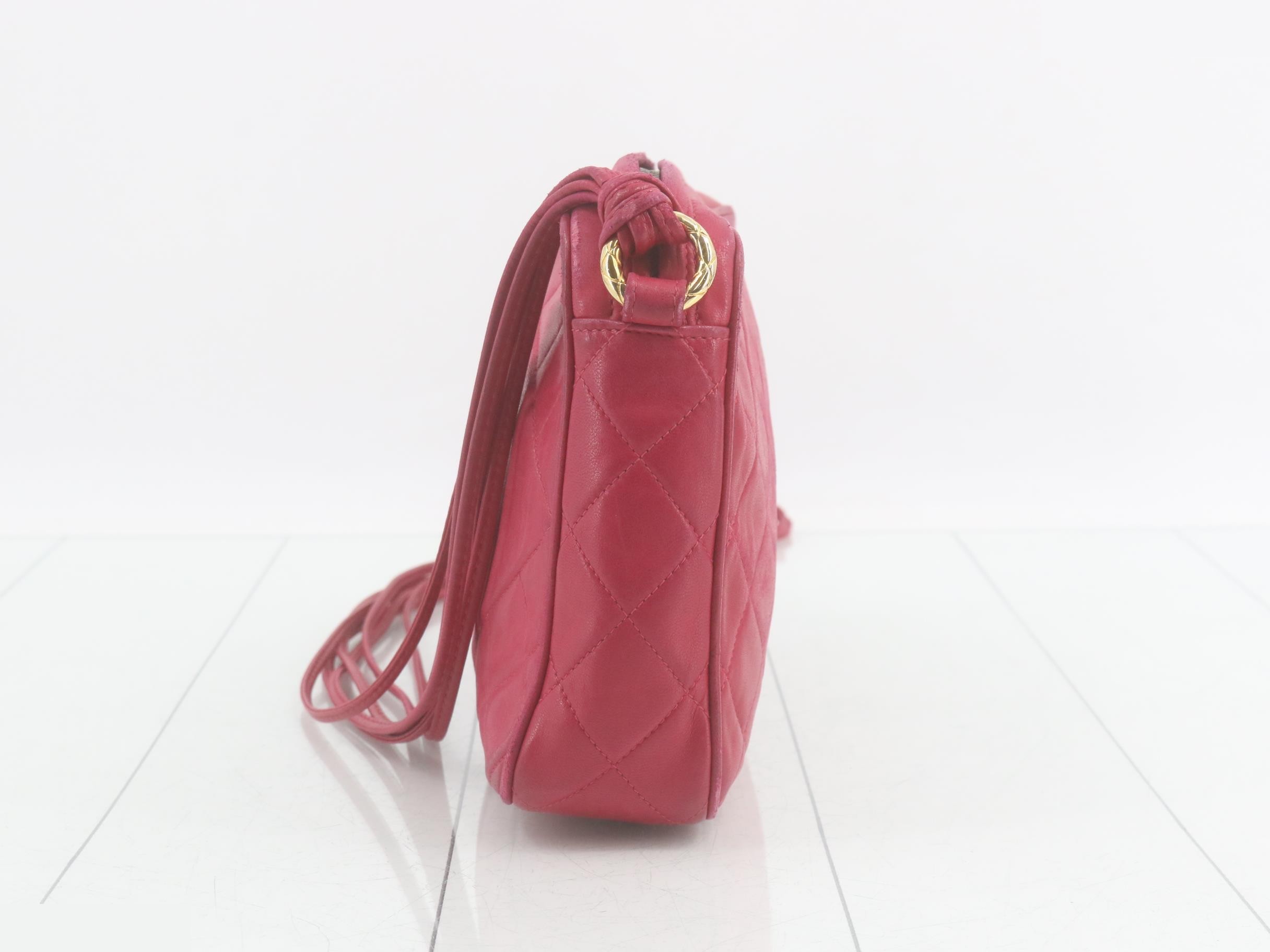 Lambskin, Gold hardware, Pink — view 3