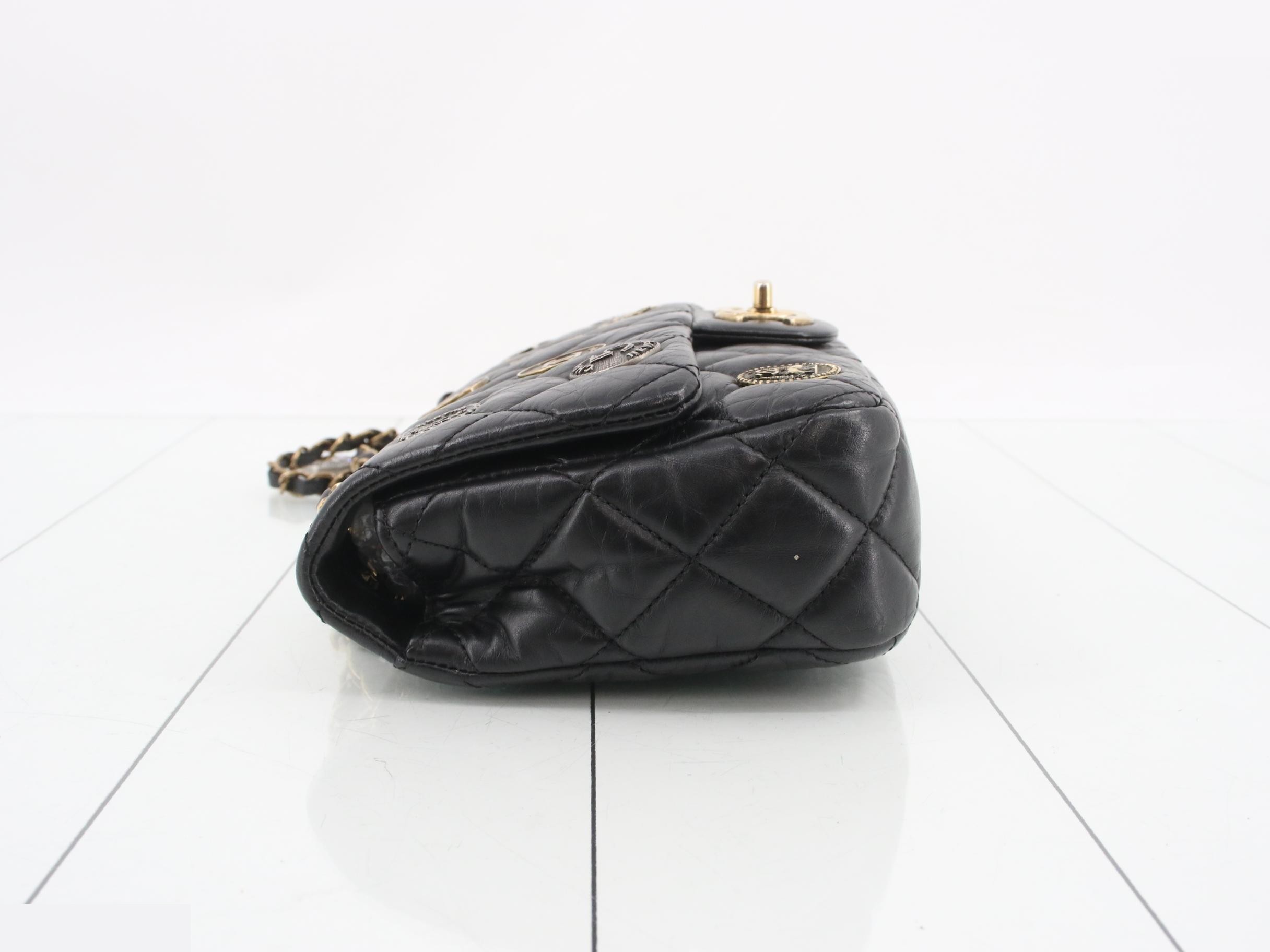 Matelassé Leather Medallion Double Chain Shoulder Bag — view 4