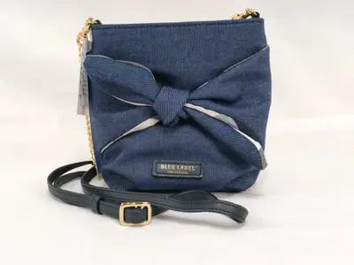 Blue Label denim shoulder bag, navy, with tags, brand new.