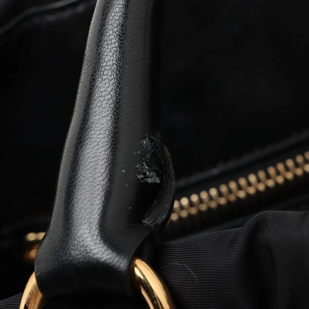 Tessuto Gaufre Nylon x Leather Tote Bag Black B1788M Bearer Guarantee — view 11