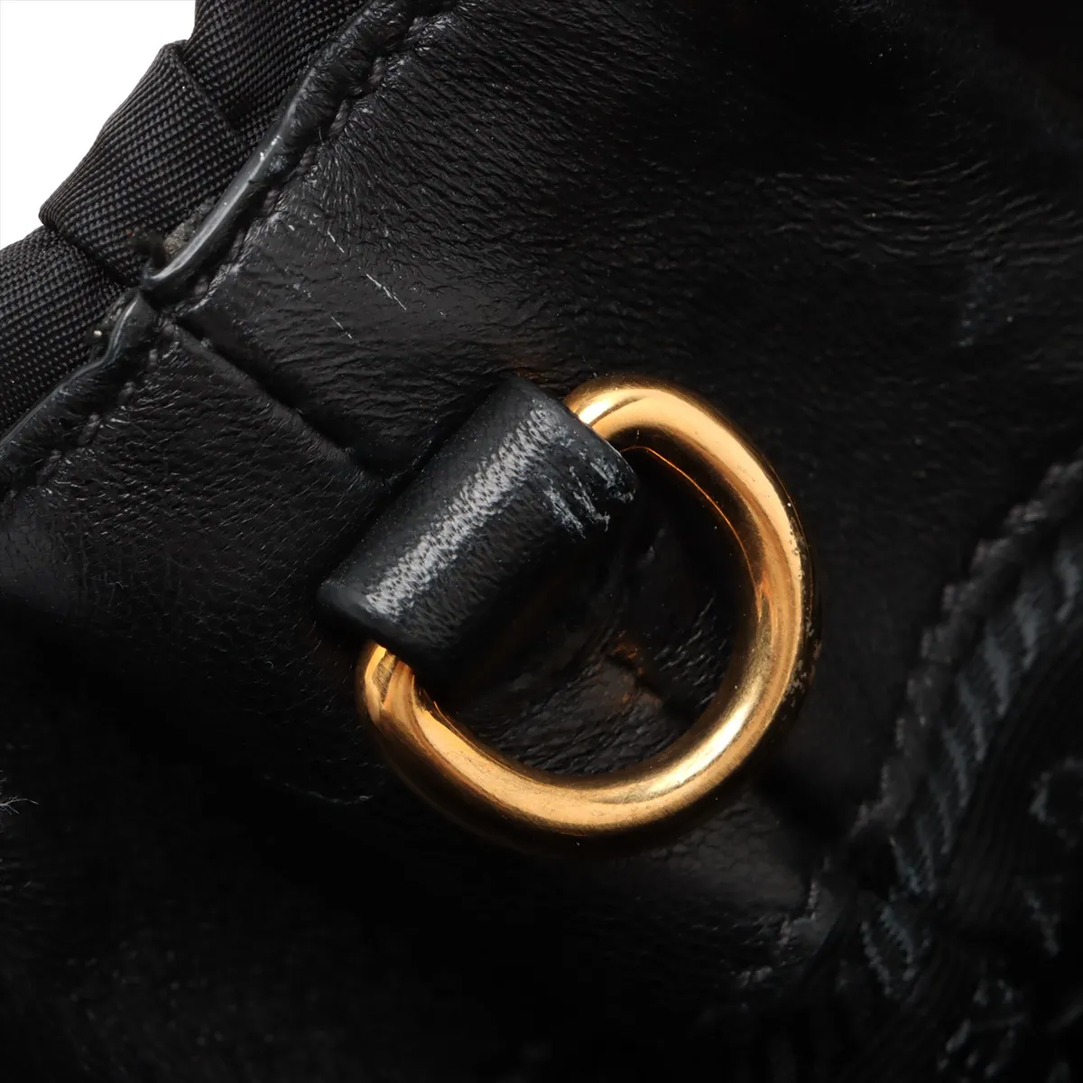 Tessuto Gaufre Nylon x Leather Tote Bag Black B1788M Bearer Guarantee — view 15