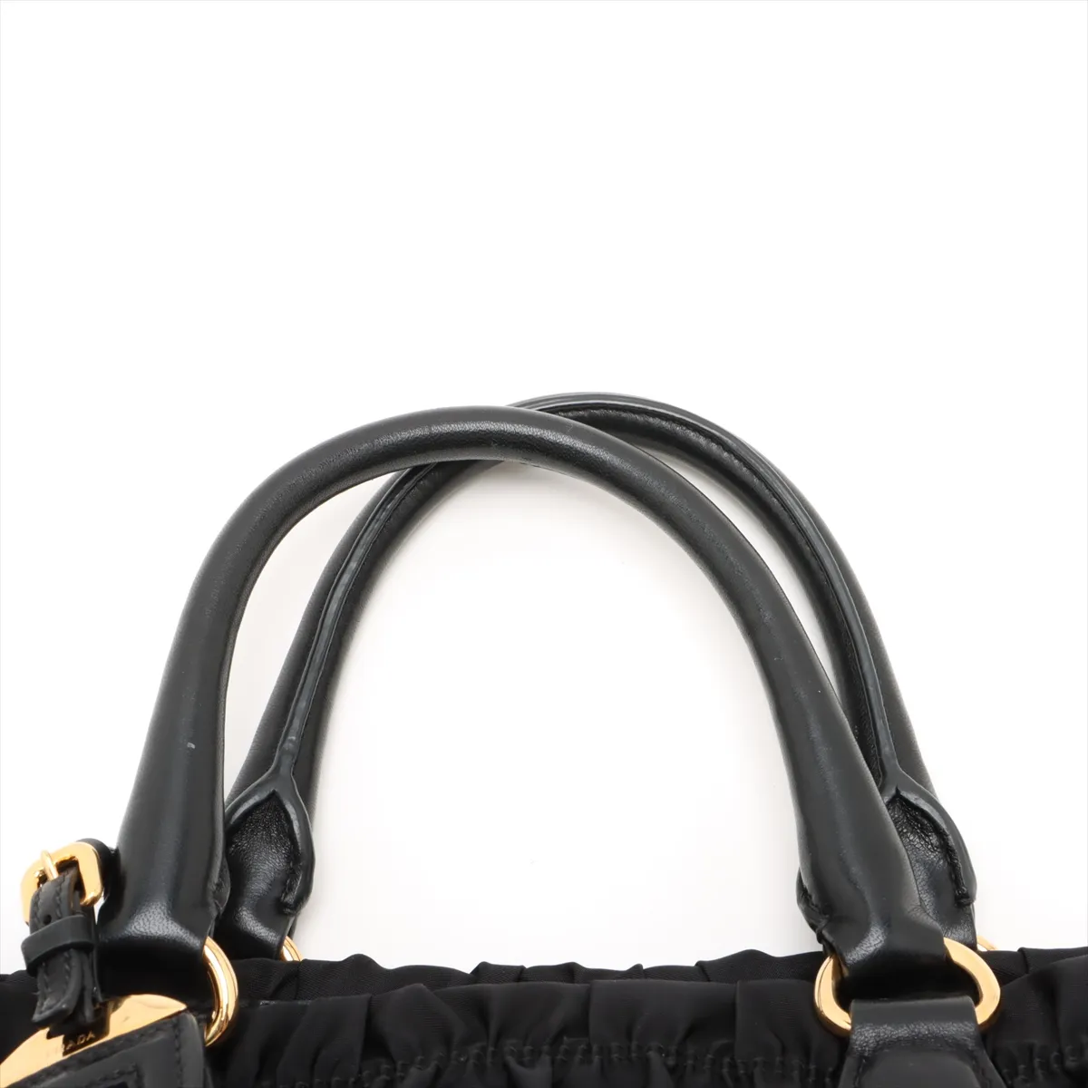 Tessuto Gaufre Nylon x Leather Tote Bag Black B1788M Bearer Guarantee — view 6