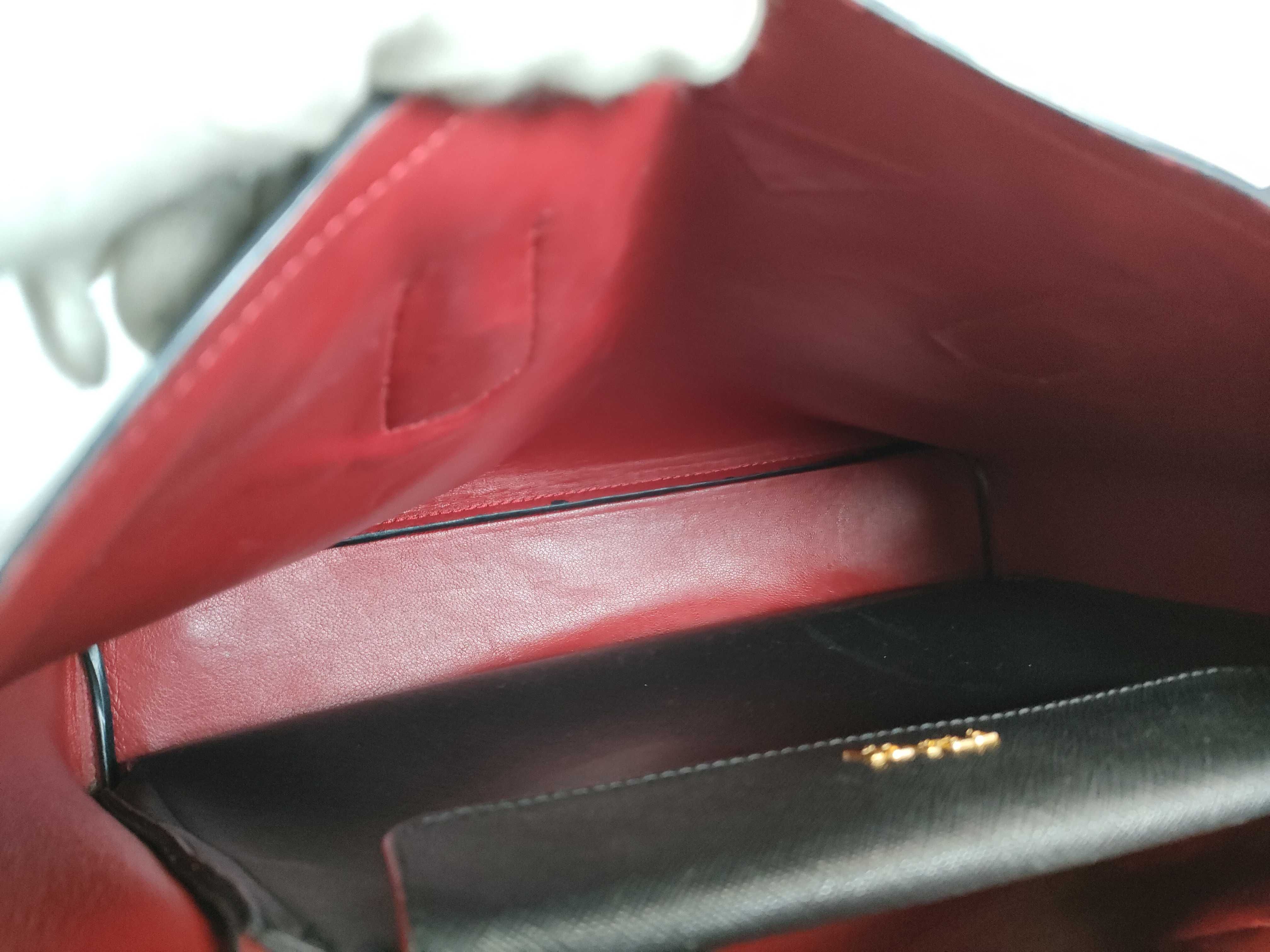 SG- Saffiano Cuir Leather 2-Way Tote Bag Black 1BG887 Tote Bag — view 9