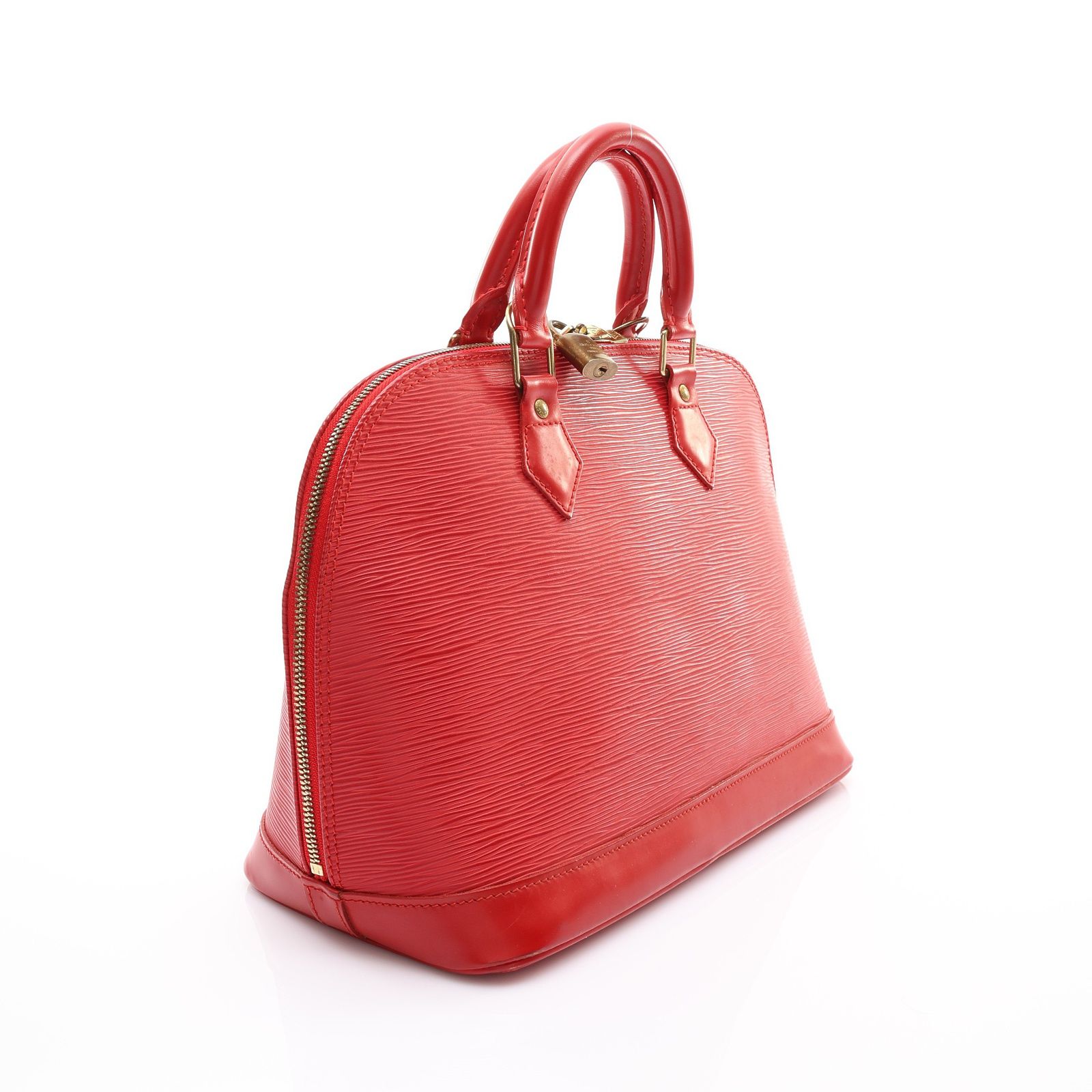 Alma Handbag Epi Leather Red M 52147 (no Key) — view 2