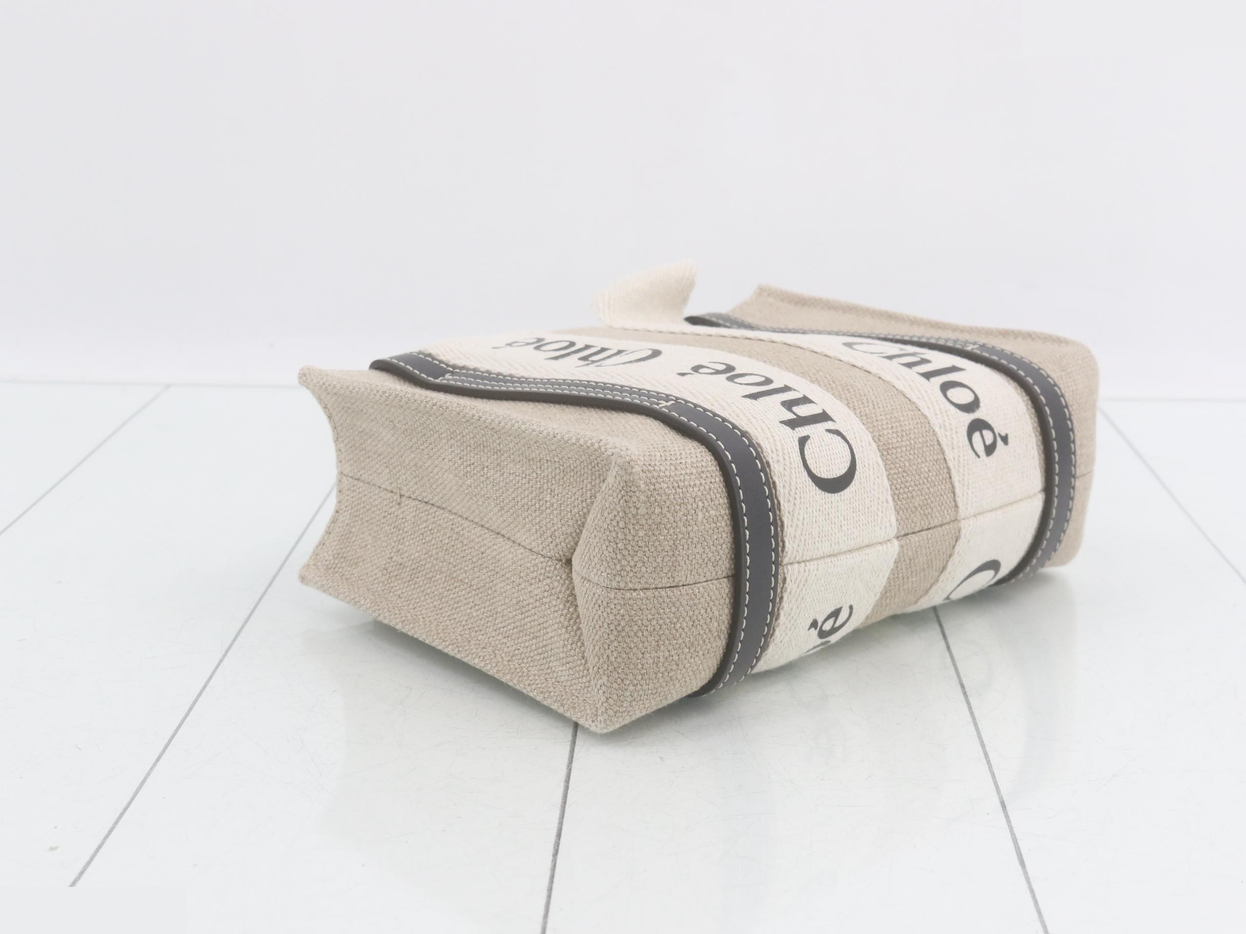 Woody Mini Canvas x Leather 2-Way Handbag — view 5