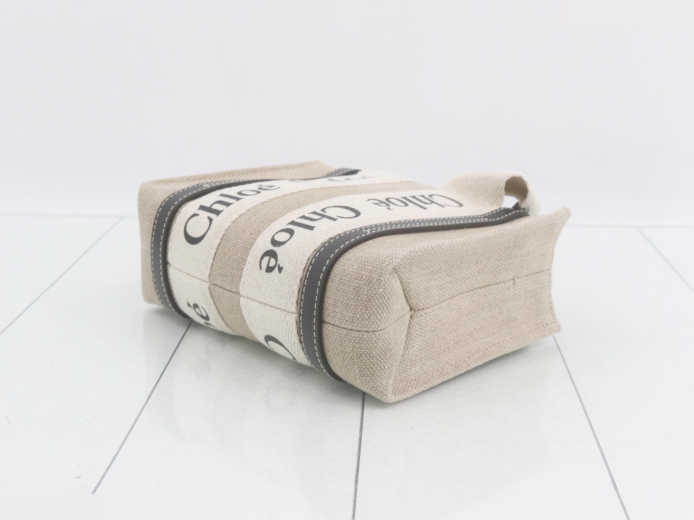 Woody Mini Canvas x Leather 2-Way Handbag — view 6