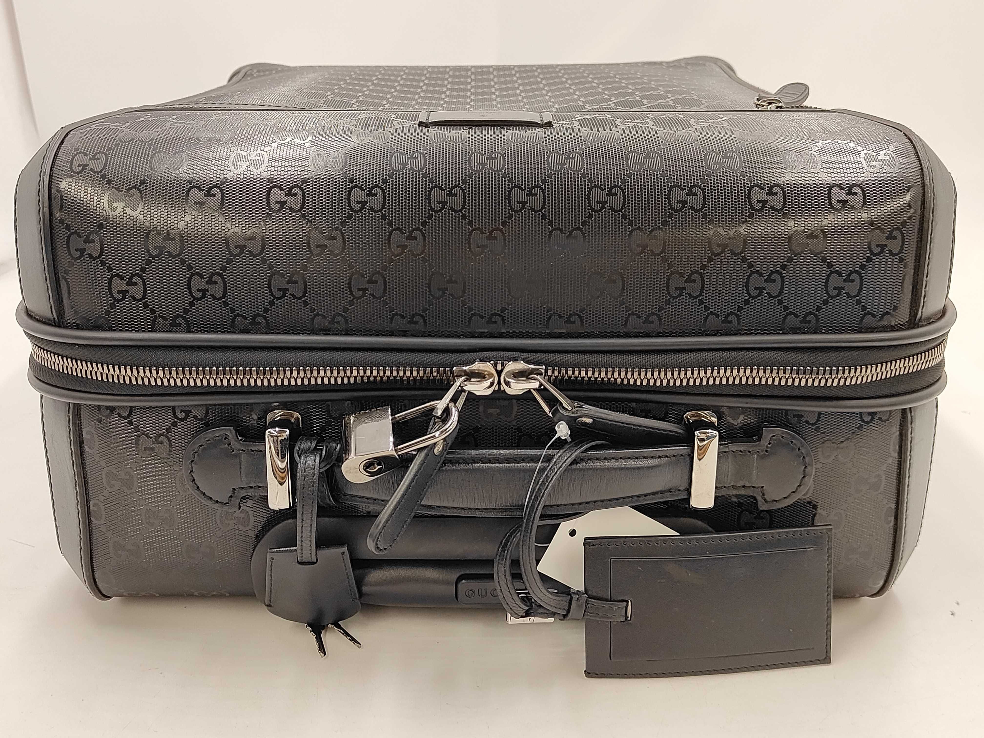 GG Imprime PVC x Leather Carry Case, Black, 293909 Carry Bag — view 6