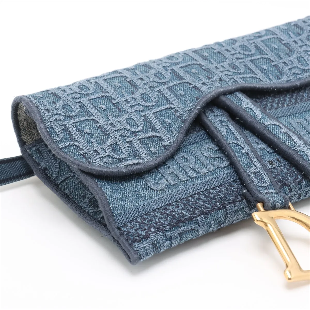 Trotter Saddle Bag Denim Shoulder Bag Blue — view 4