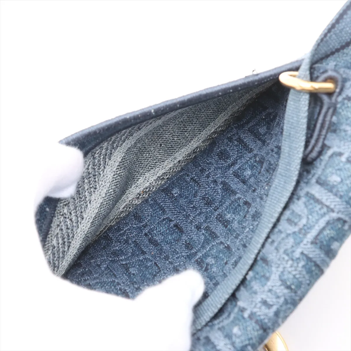 Trotter Saddle Bag Denim Shoulder Bag Blue — view 7