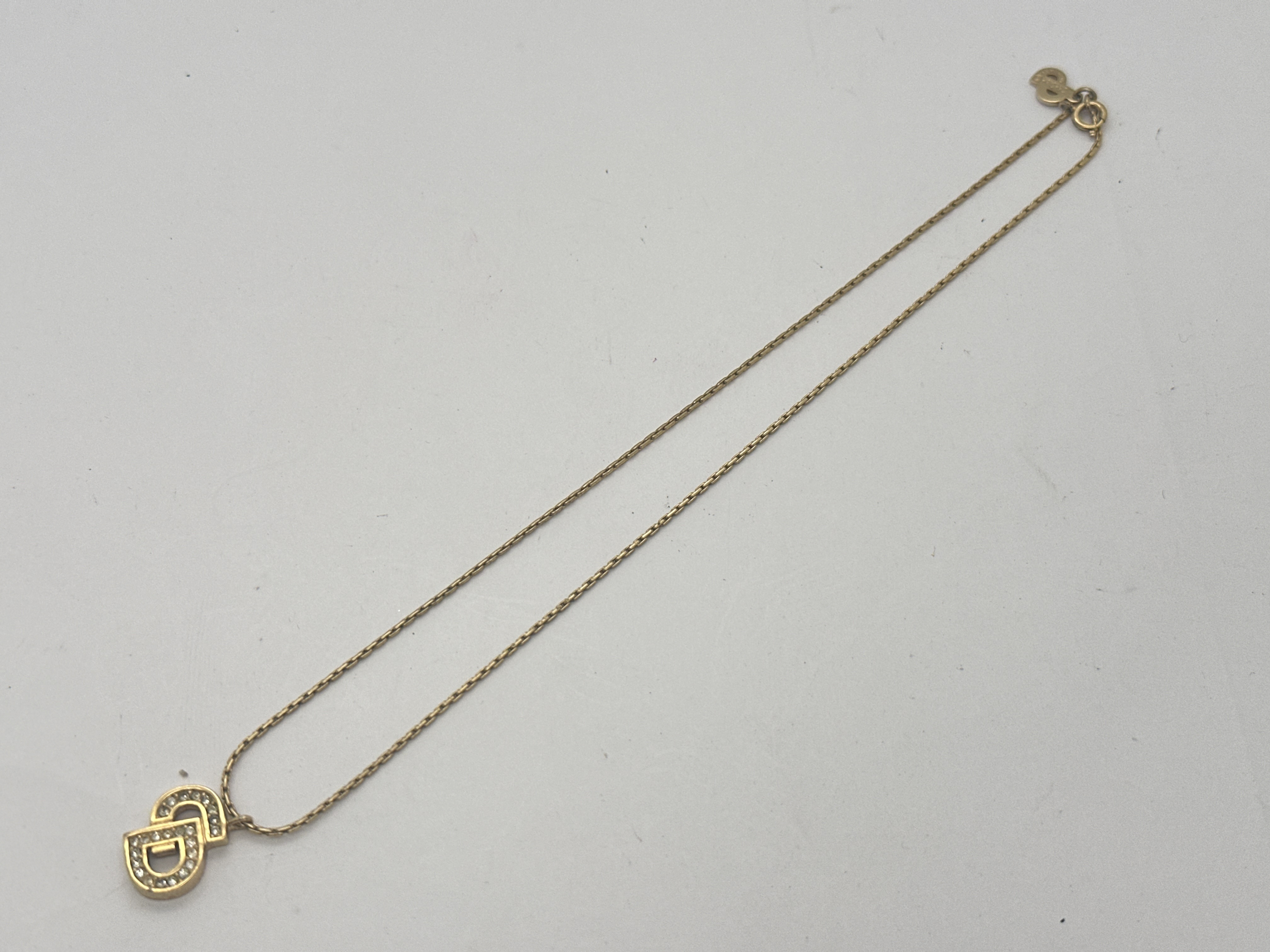 logo rhinestone necklace — view 2