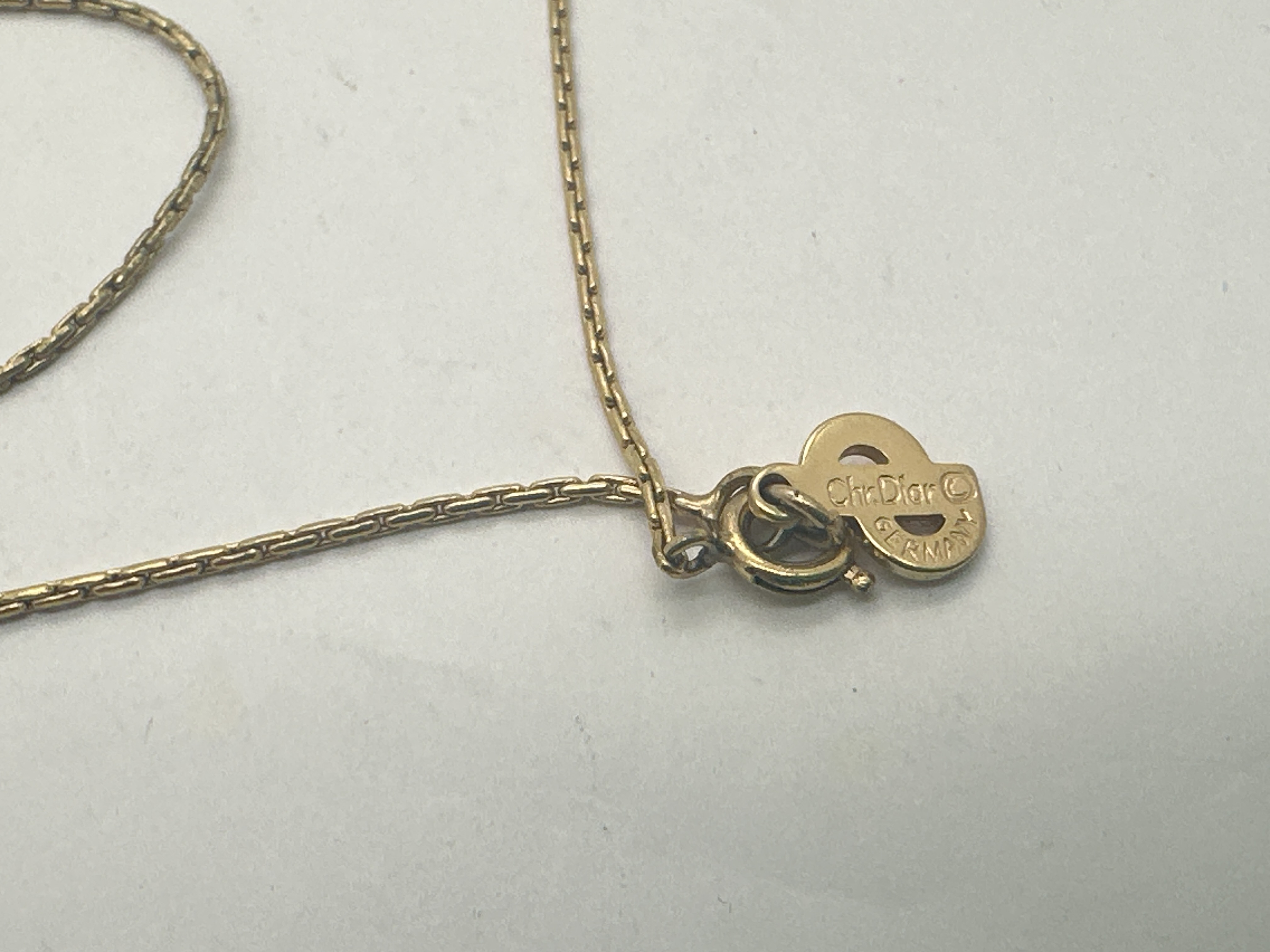 logo rhinestone necklace — view 3