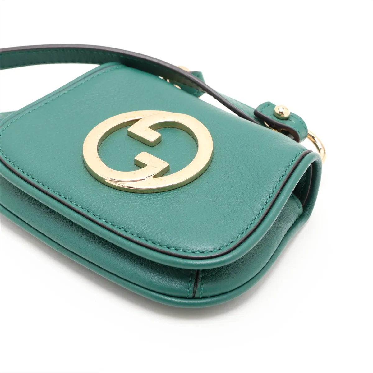 Blondie 698635 Leather Shoulder Bag, Green — view 3