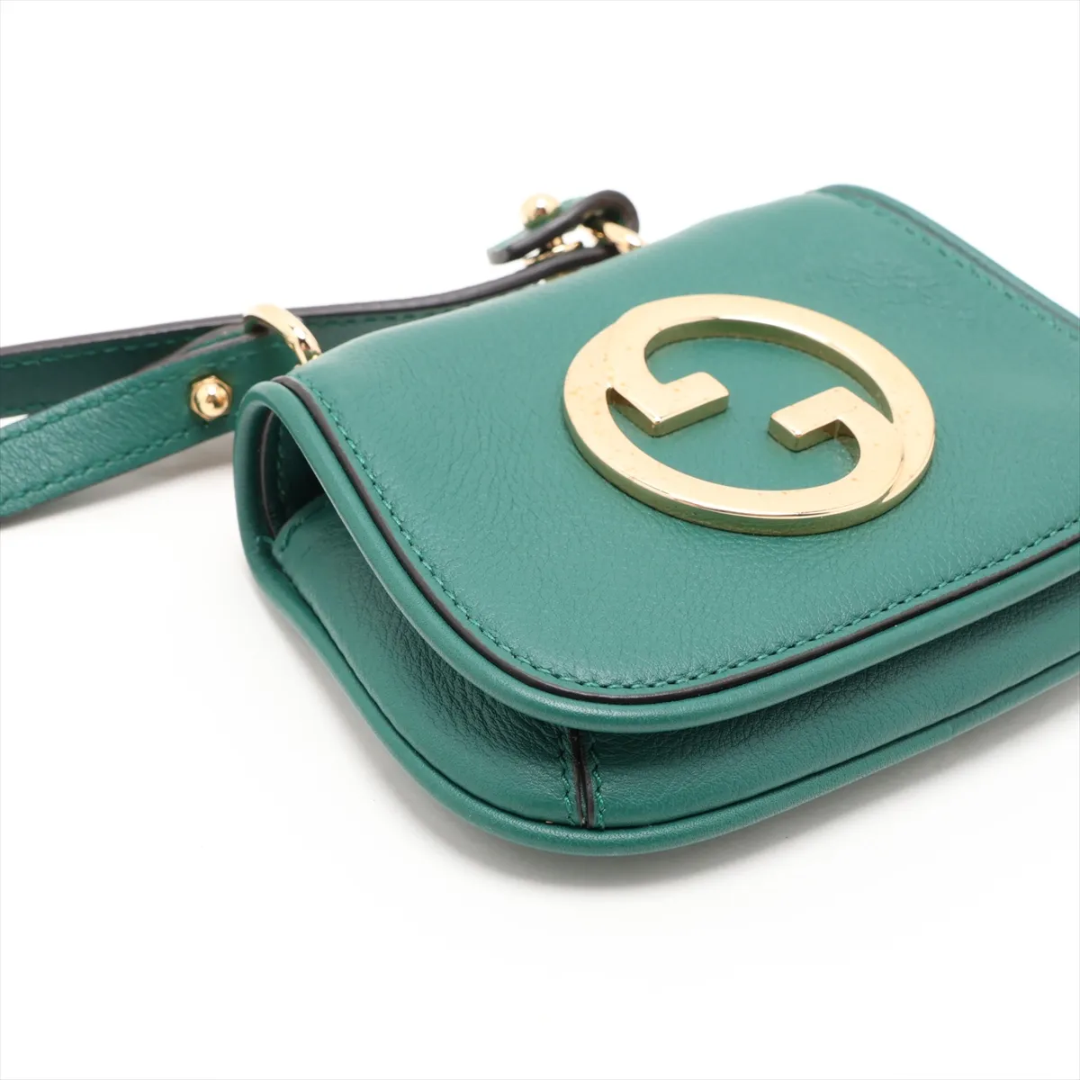Blondie 698635 Leather Shoulder Bag, Green — view 4